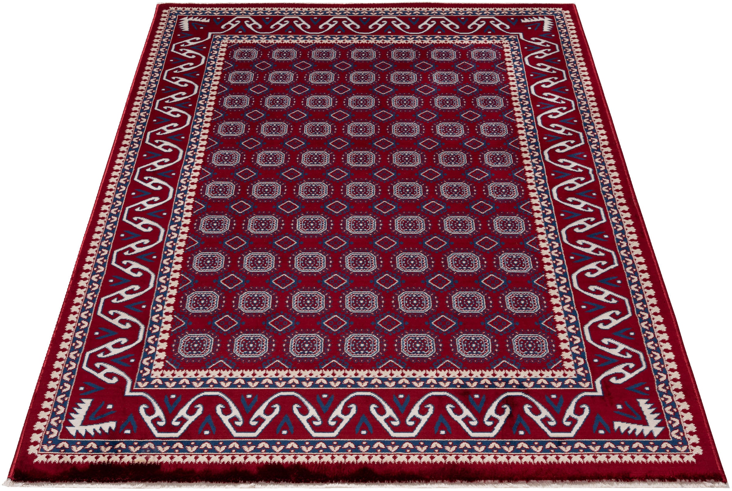 Sehrazat Teppich »Ornament 1358«, rechteckig, 10 mm Höhe, Kurzflor, Orient Ornament Optik, edler Glanz, weicher Flor