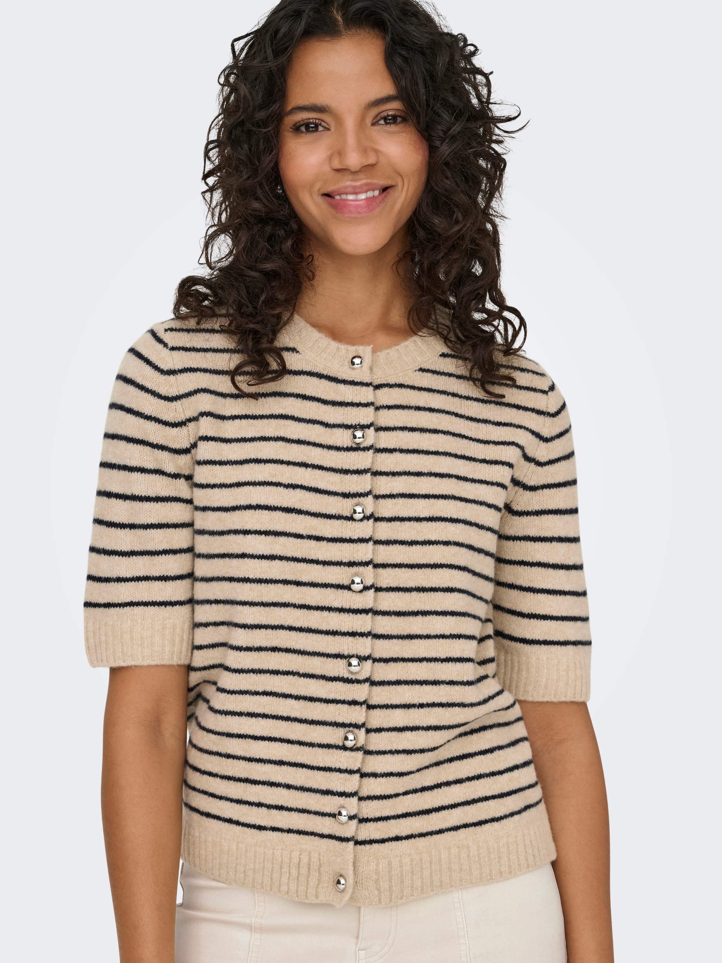 ONLY Strickjacke »ONLCHESTER LIFE SS STRIPE CARDI CC KNT«