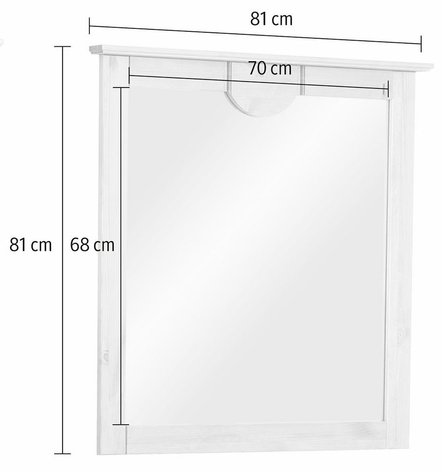 Home affaire Garderobenspiegel »Klera«, Rahmen aus massiver Kiefer, FSC®, Breite 81 cm