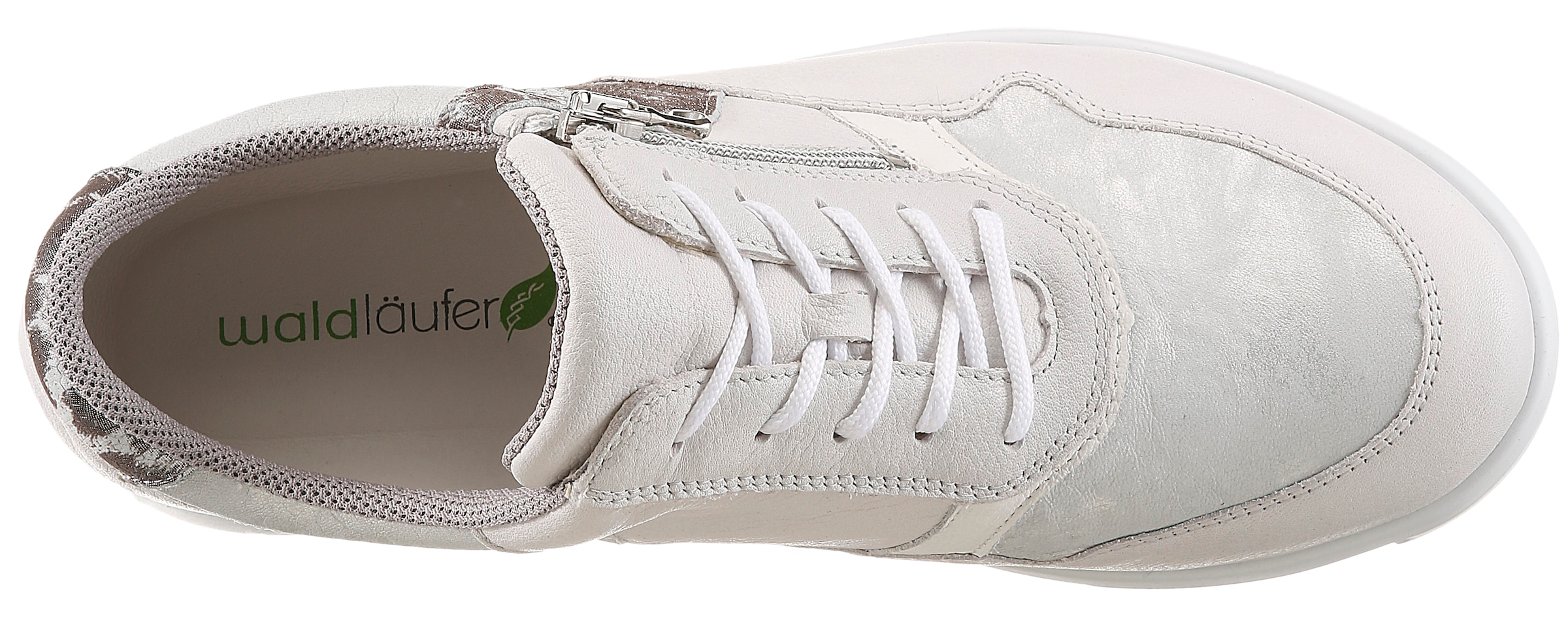 Waldläufer Sneaker »K-FUNKY«  Schnürschuh, Komfortschuh mit seitlichem Reißverschluss, K-Weite