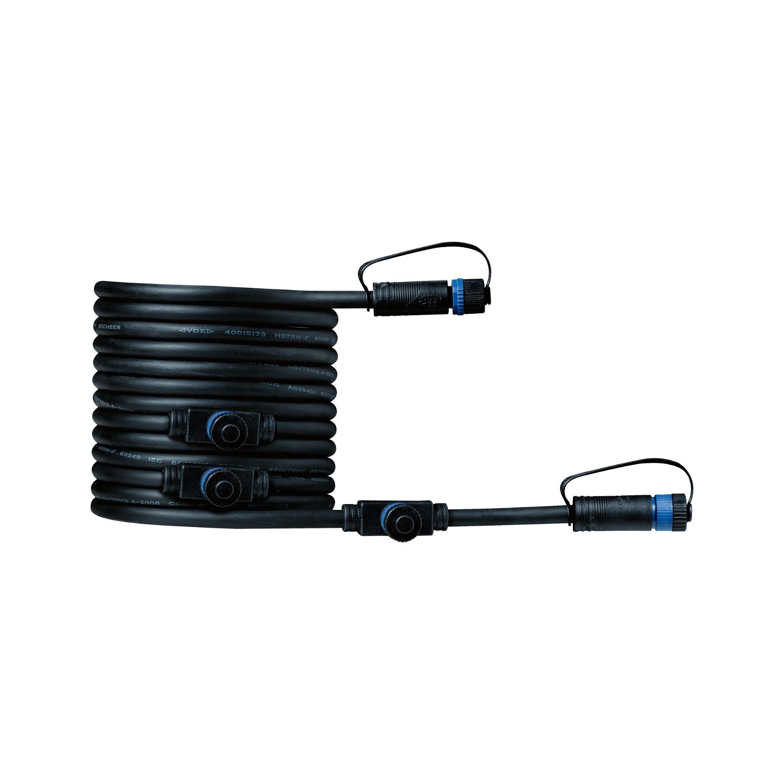 Paulmann LED Gartenstrahler "Plug & Shine Kabel 5m 4 Ausgänge IP68 Schwarz"