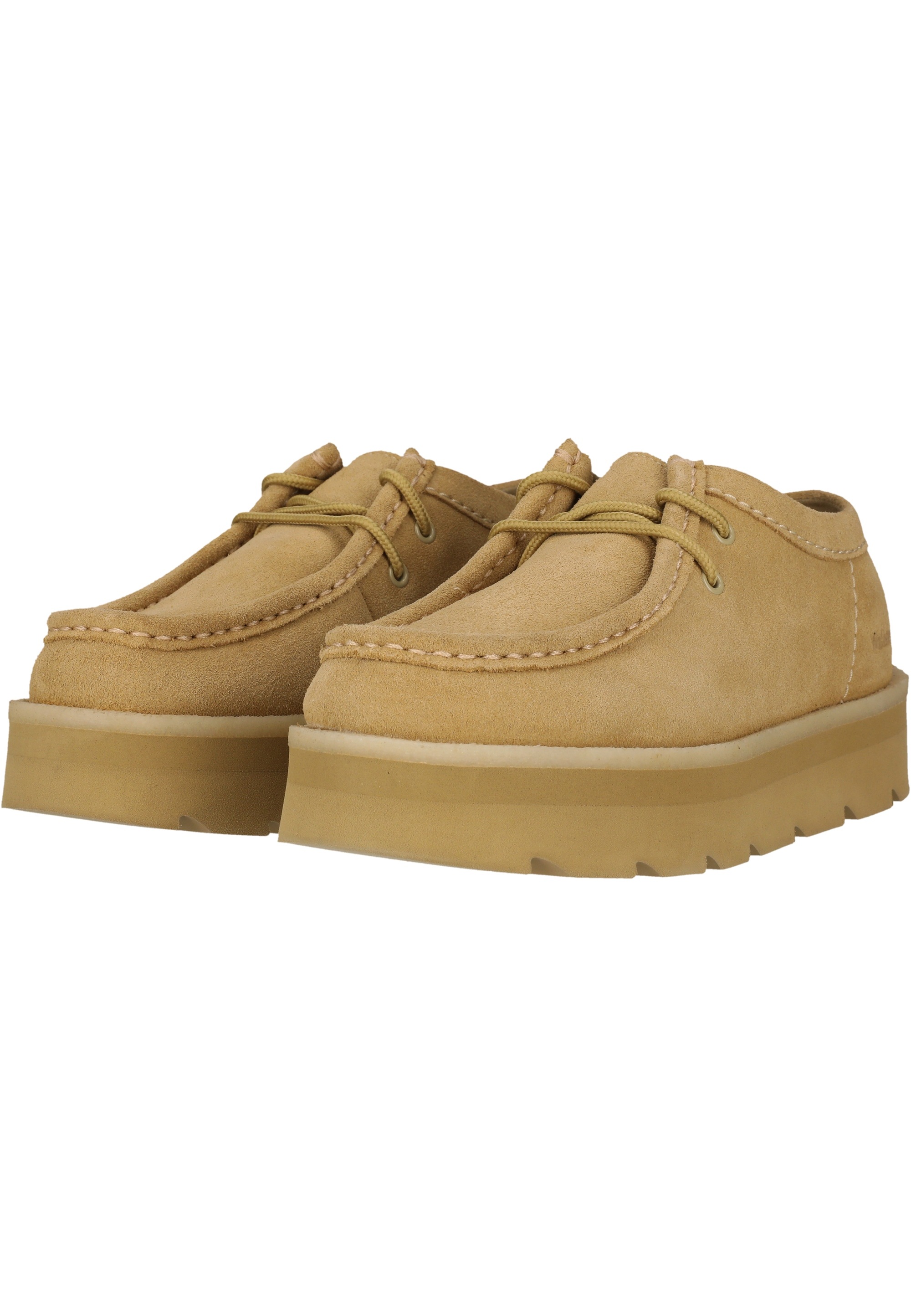 Schnürschuh CLARKS "Meare Walla", Damen, Gr. 39,5, hellbraun, Leder, Schuhe Schnürschuh, mit markanter Sohle 3