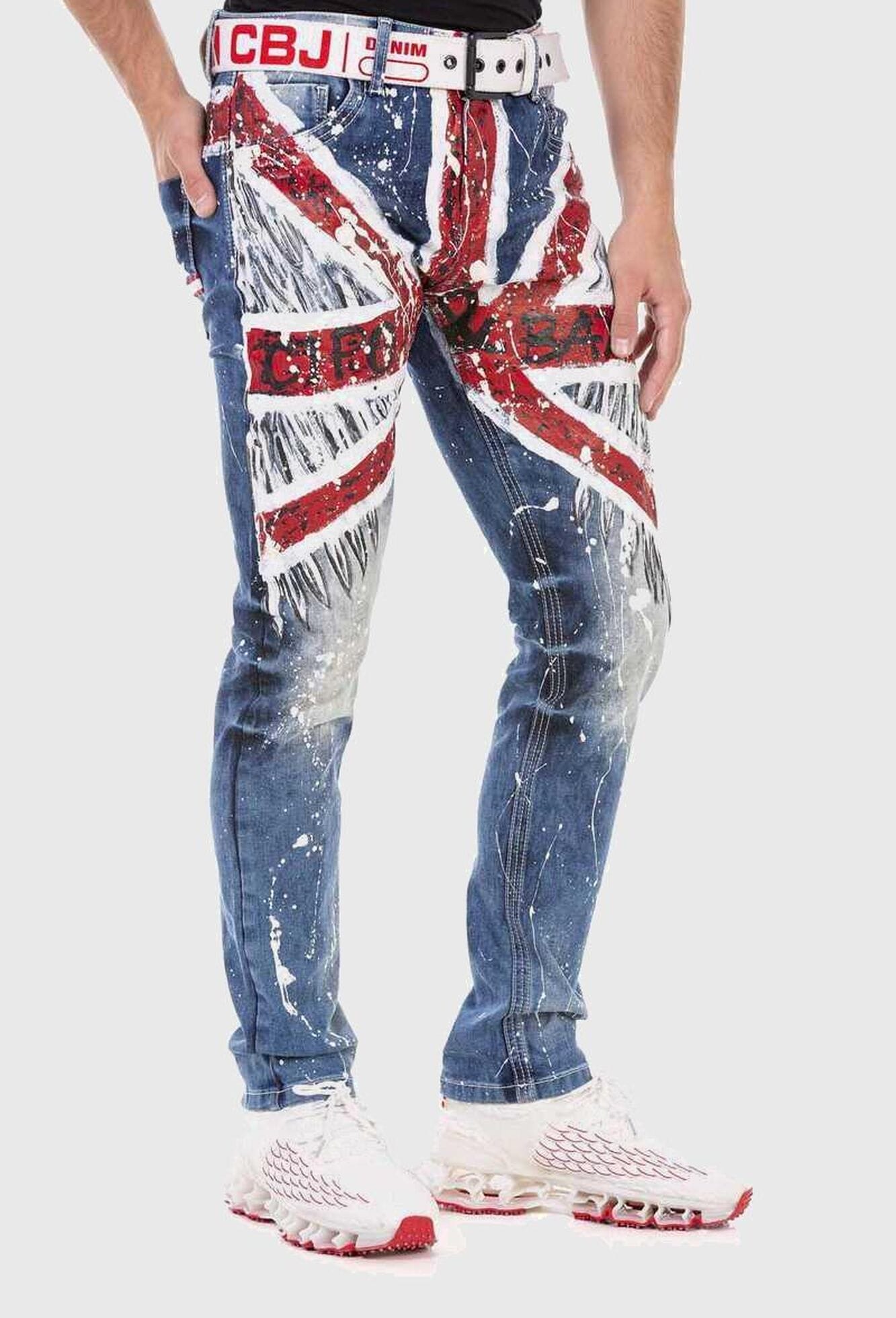 Cipo & Baxx 5-Pocket-Jeans »Cipo & Baxx Jeans« mit coolem Print