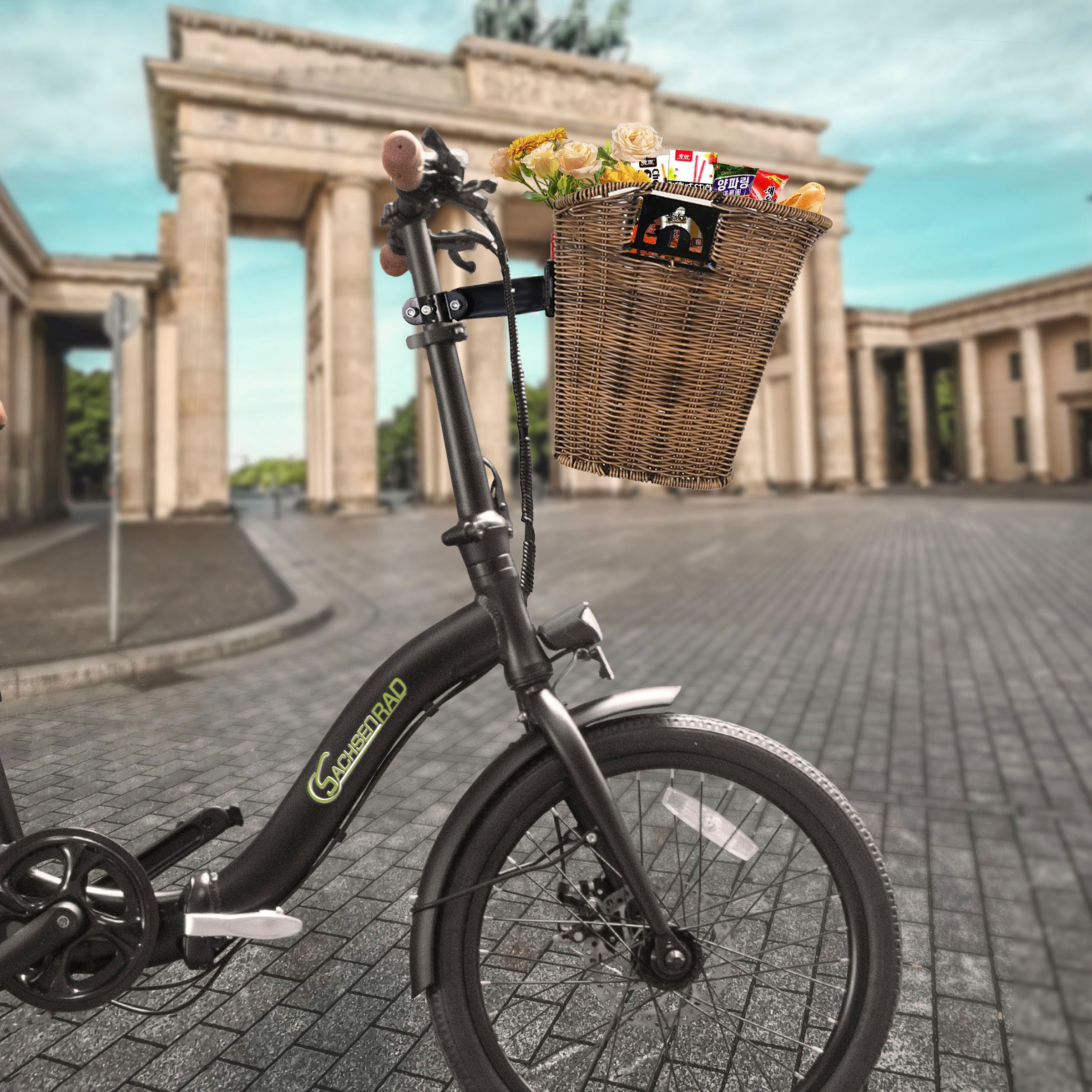 SachsenRad Fahrradkorb »Lenkerkorb mit Tragegriff«