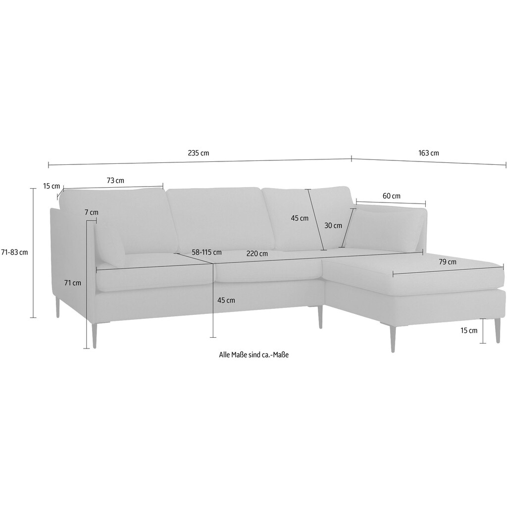 Leonique Ecksofa »Light L-Form«