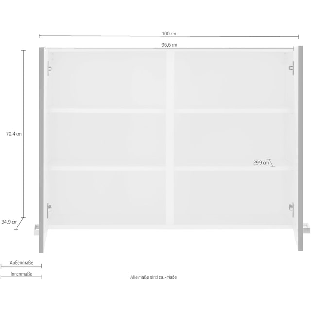 bestellen BAUR | OPTIFIT »Parma«, 100 cm Breite Hängeschrank