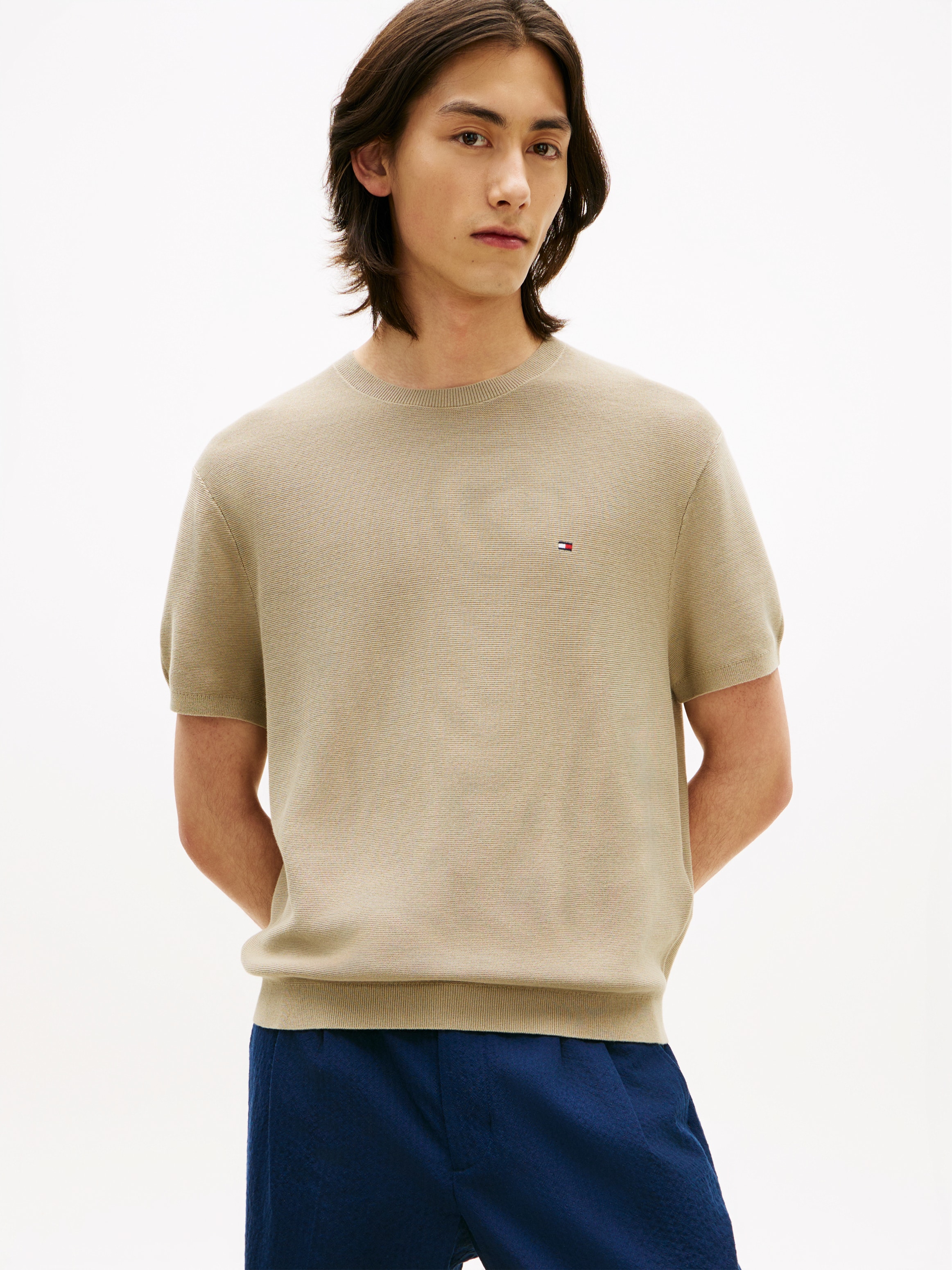 Tommy Hilfiger Kurzarmpullover "COOL TOUCH STRUCTURE" Relaxed Fit, aus Stri günstig online kaufen