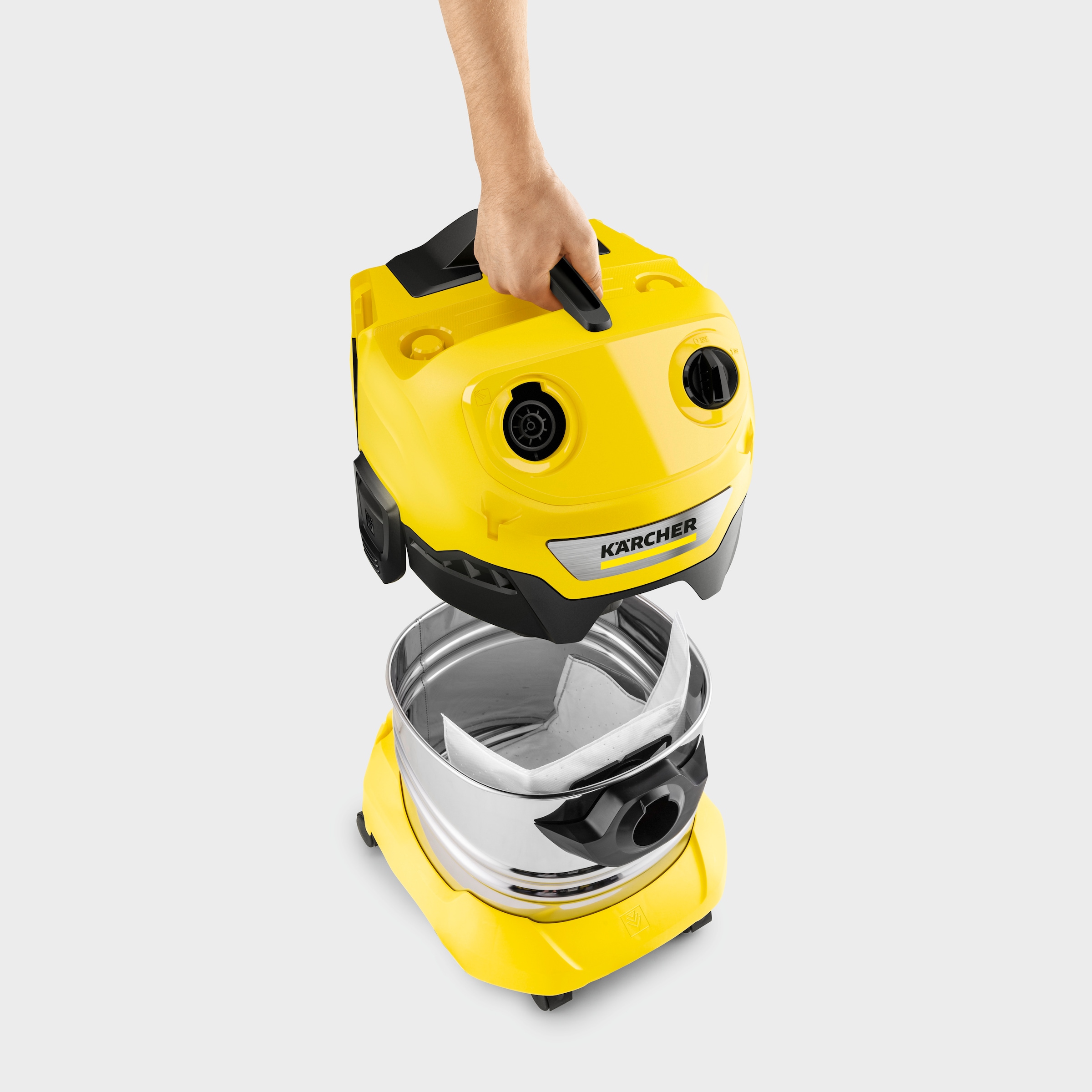 KÄRCHER Nass-Trocken-Sauger »WD 4-18 S Dual V-20/22«, 36-V-Motor, 20 l Edelstahlbehälter, ohne Akku und Ladegerät