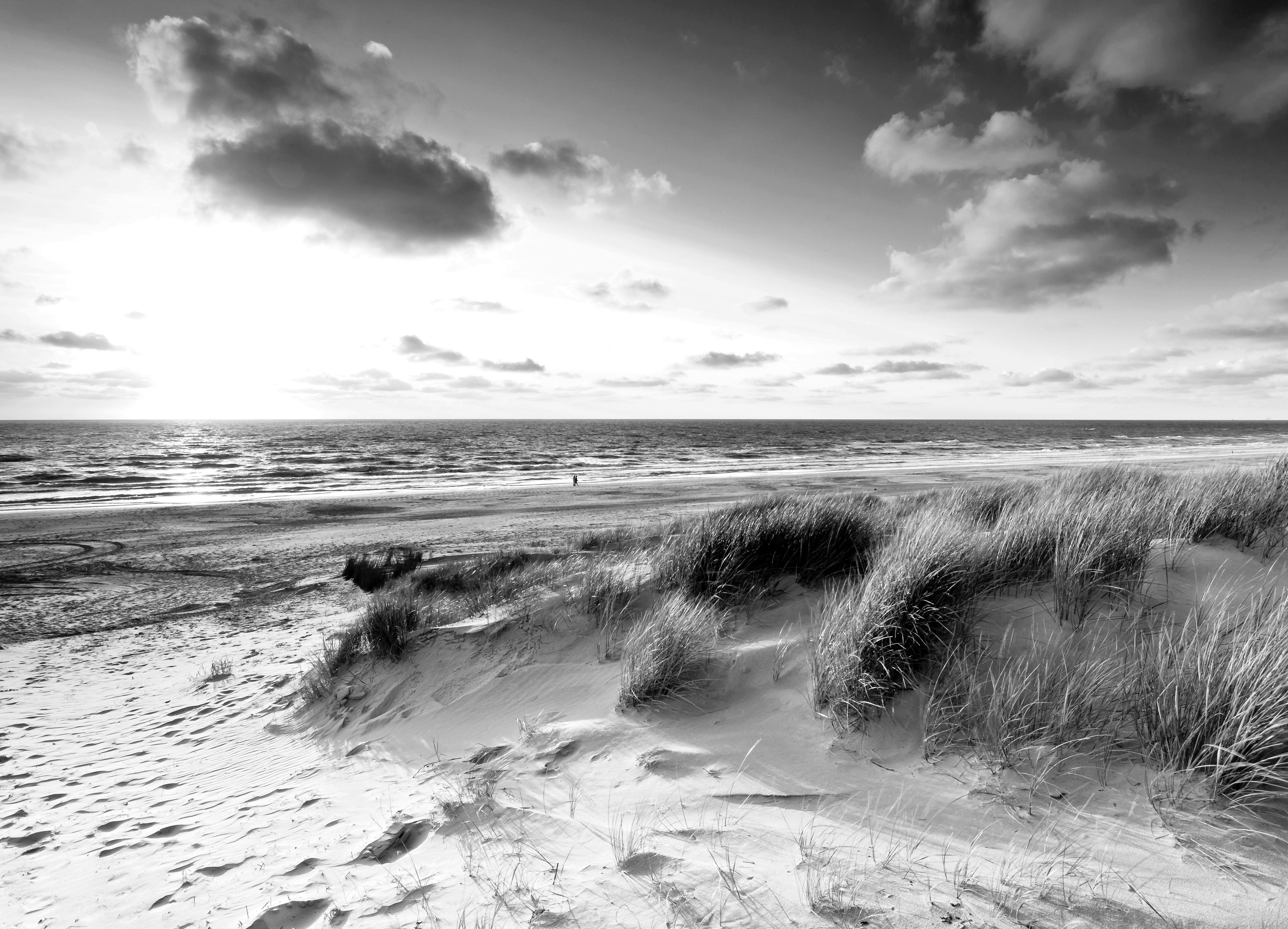 Papermoon Fototapete "Strand Schwarz & Weiß"