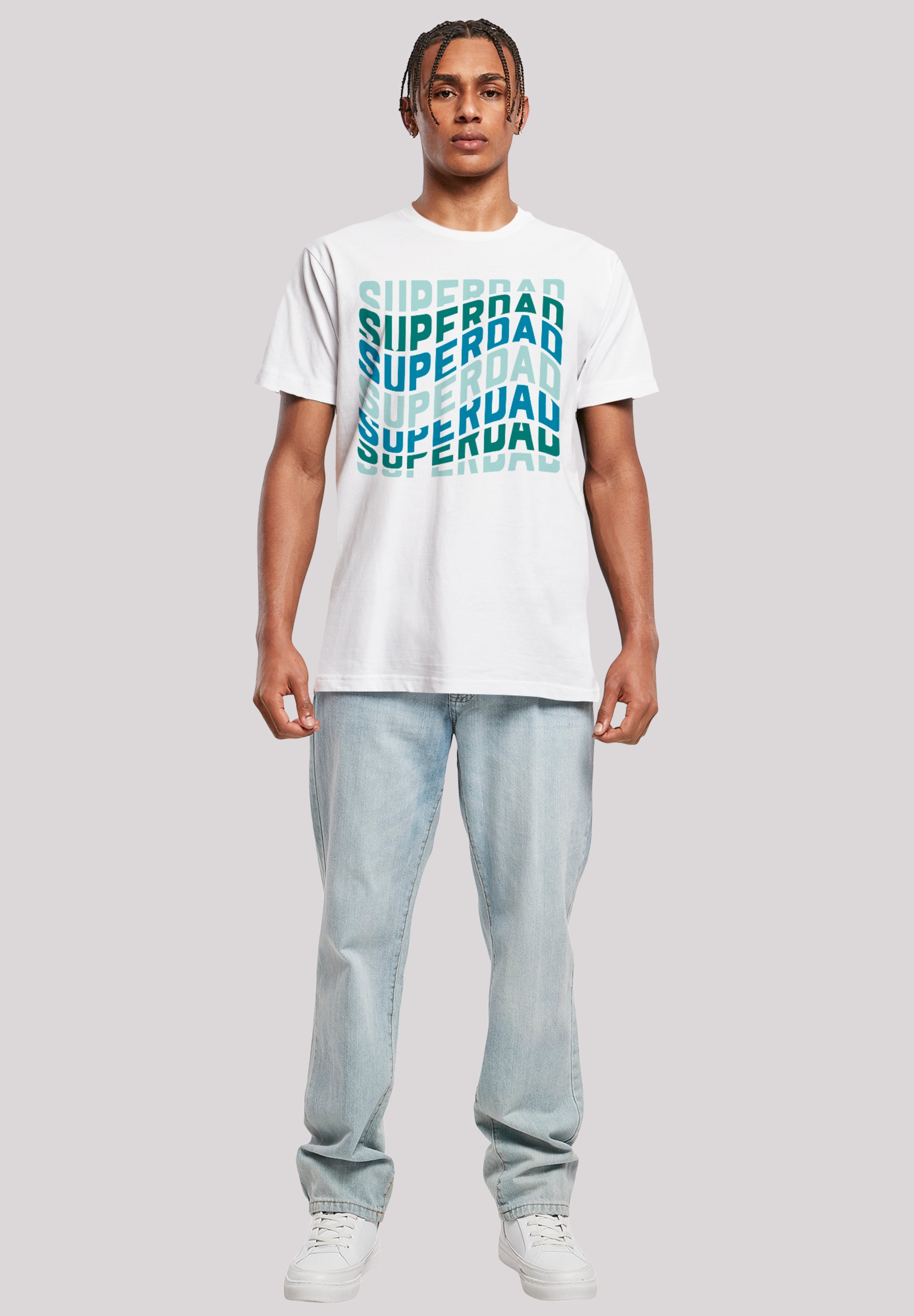 F4NT4STIC T-Shirt »Super Dad Retro Trend Vatertags Design für Papas«, Premium Qualität