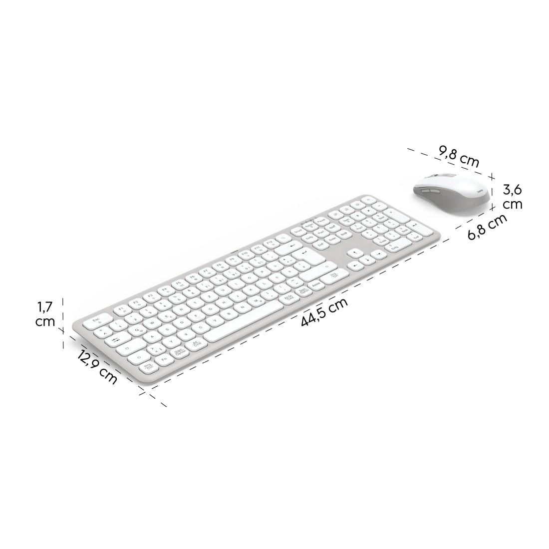 Hama Tastatur- und Maus-Set »Tastatur und Maus kabellos (Multi Device 2,4GHz, 2x Bluetooth, QWERTZ)«