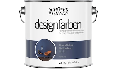 SCHÖNER WOHNEN-Kollektion Wandfarbe »Designfarben«, unendliches Tiefseeblau Nr. 21,... kaufen