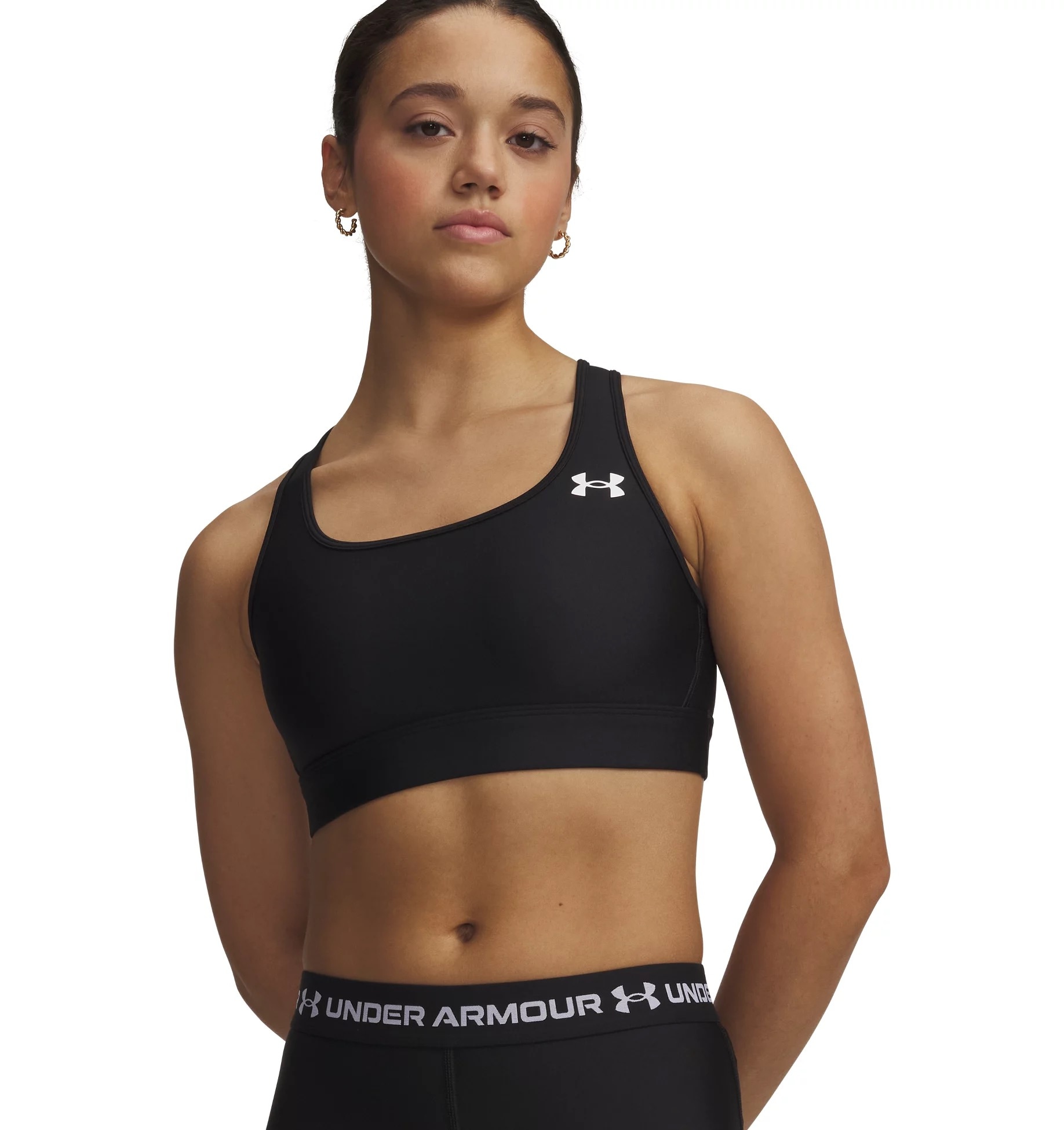 Under Armour Sport-BH "HEATGEAR MID" elastisches Material mit 13% Elasthan, atmungsaktives Futter