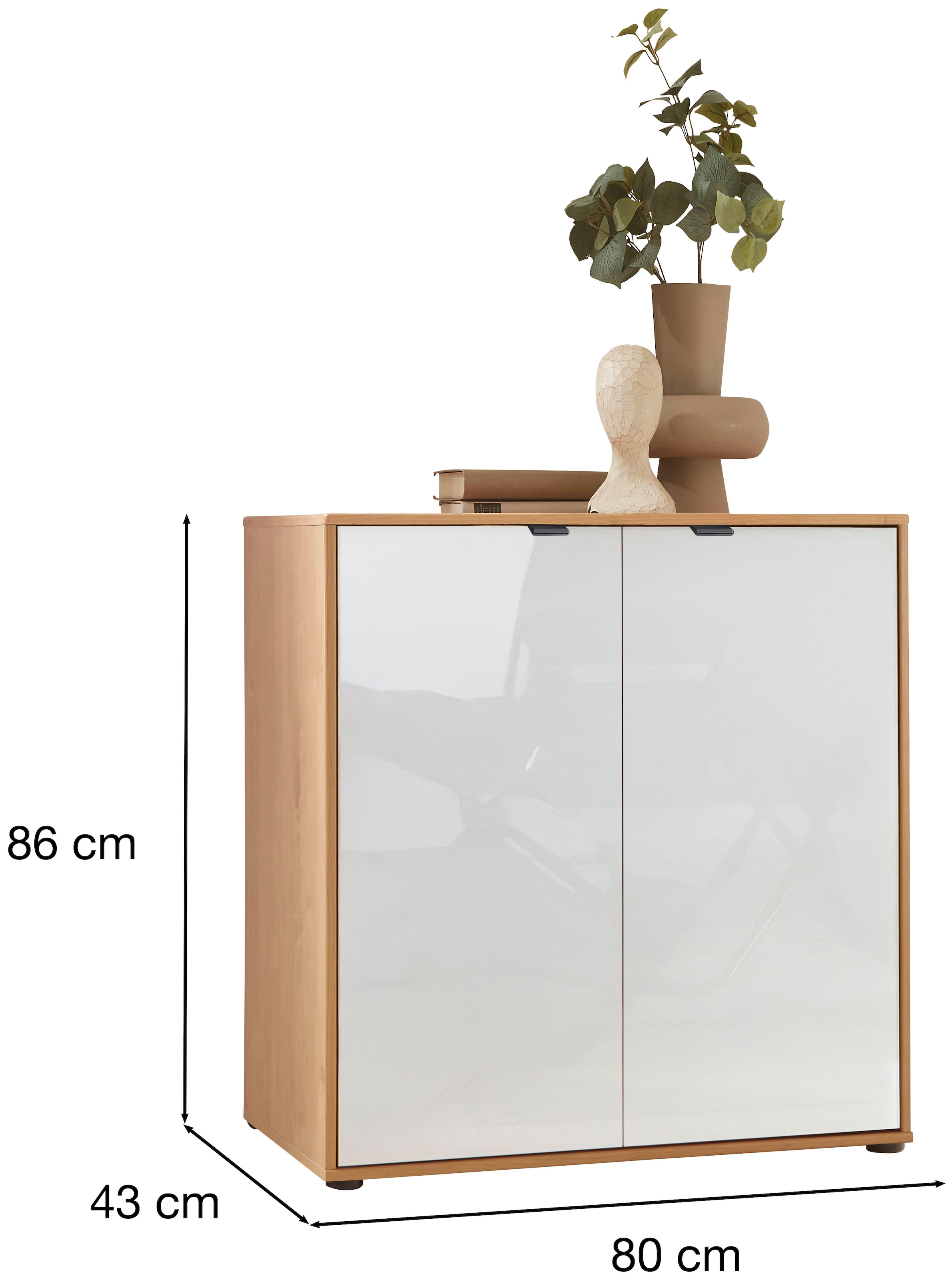 WIEMANN Kommode »Cardiff Sideboard, Wäscheschrank, teilmassiv Erle, 80 cm«, (Kommode 80x86x43 cm, braun, mit Dämpfung, MADE IN GERMANY), verschiedenen Ausführungen, inklusive Einlegeboden