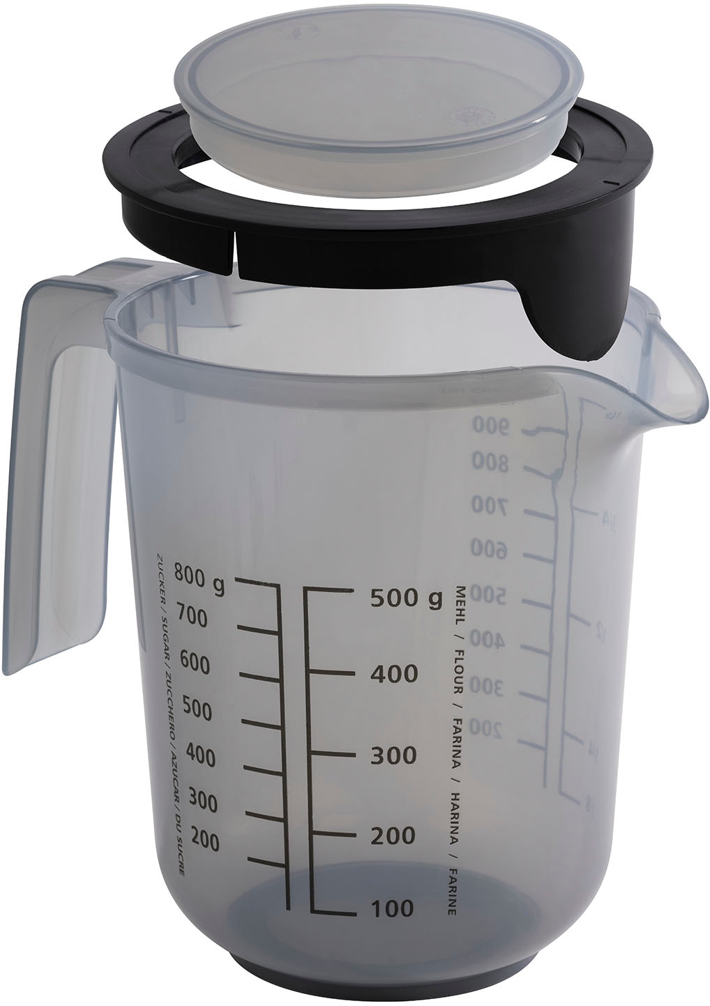 APS Rührschüssel »- Rührbecher mit Deckel, inklusive Spritzschutz«, 1 tlg., aus Kunststoff, Ø 12,5 cm, Höhe 16 cm, 1 Liter, aus Polypropylen