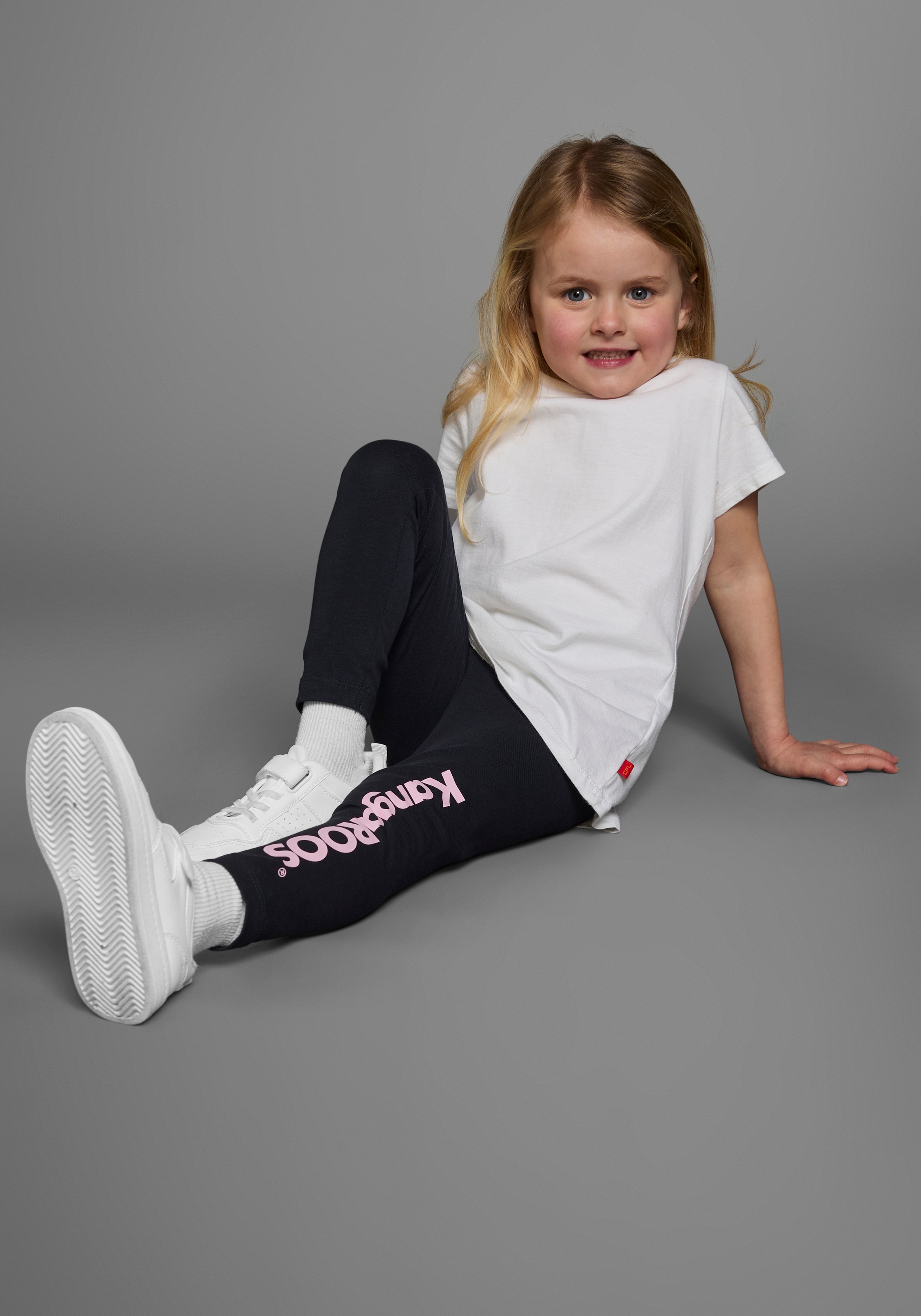 KangaROOS Leggings »2er Pack Leggings mit Kangaroos Schriftzug«, (Packung, 2 tlg.), Für kleine Mädchen