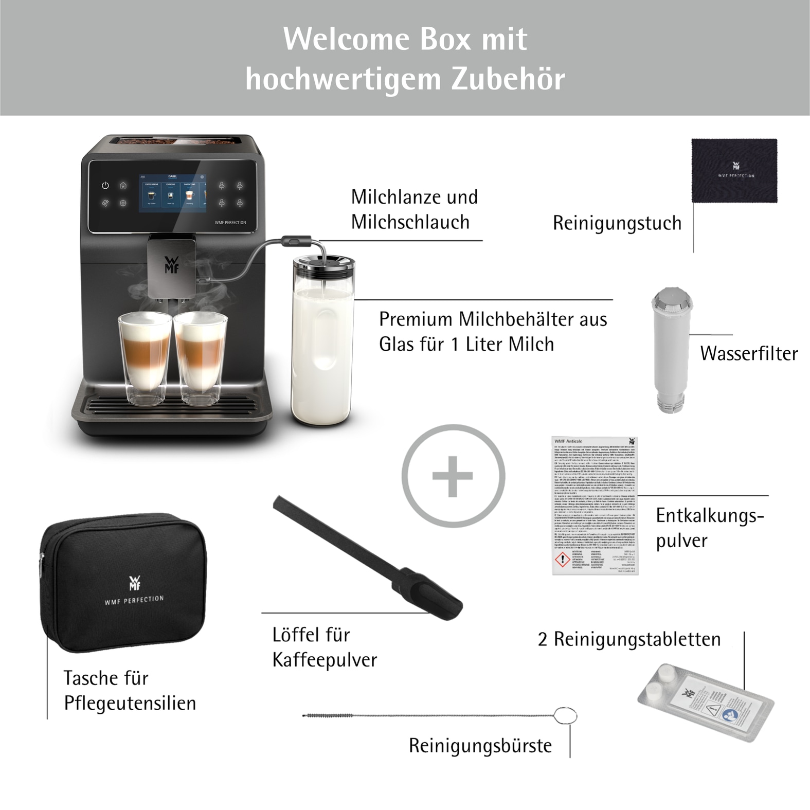 WMF Kaffeevollautomat »Perfection 890L CP855815«, intuitive Benutzeroberfläche, perfekter Milchschaum, selbstreinigend