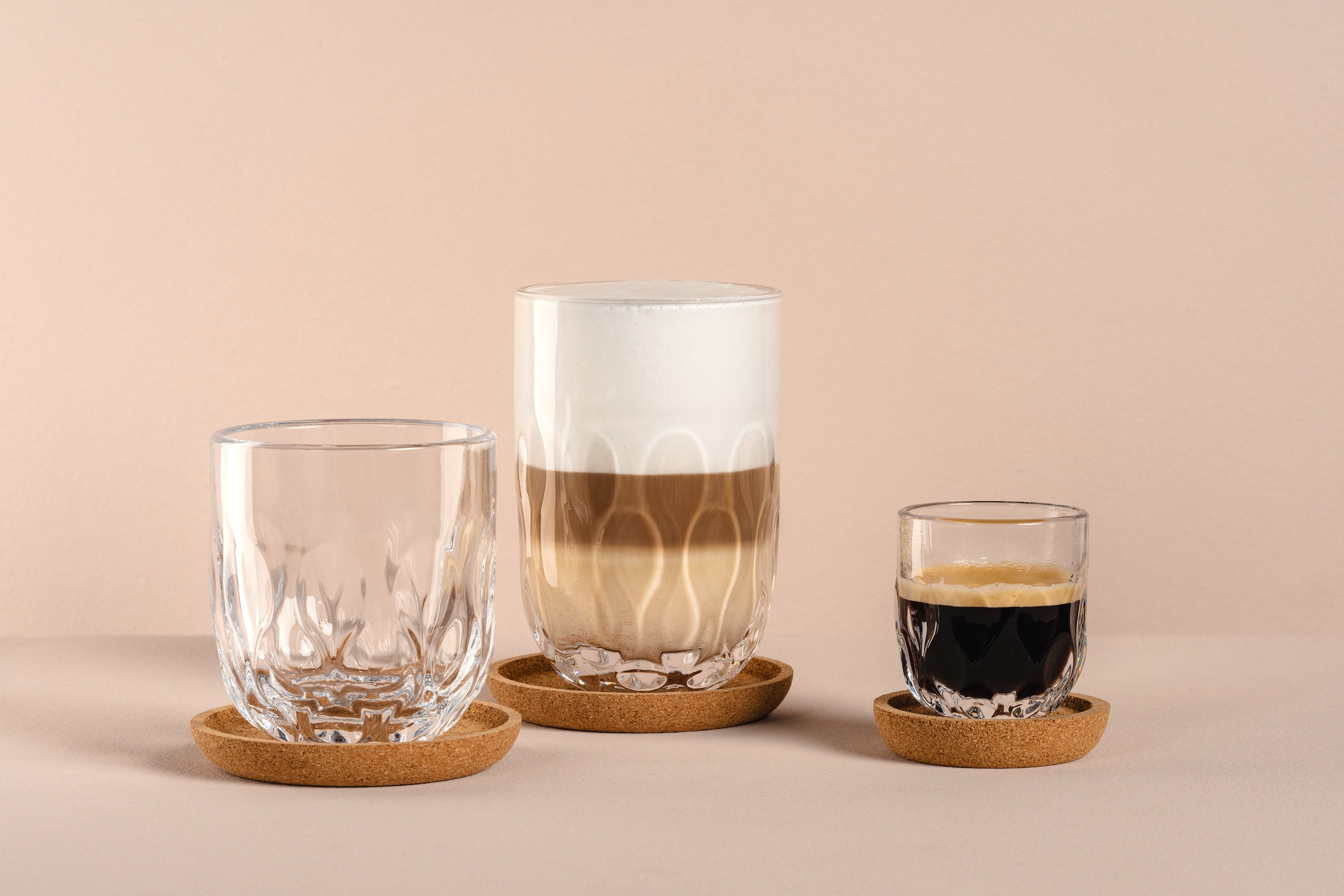 LEONARDO Latte-Macchiato-Glas »GOCCE, 380 ml, 6er-Set«, (Set, 6 tlg.), 3. Variante, mit Tropfenrelief