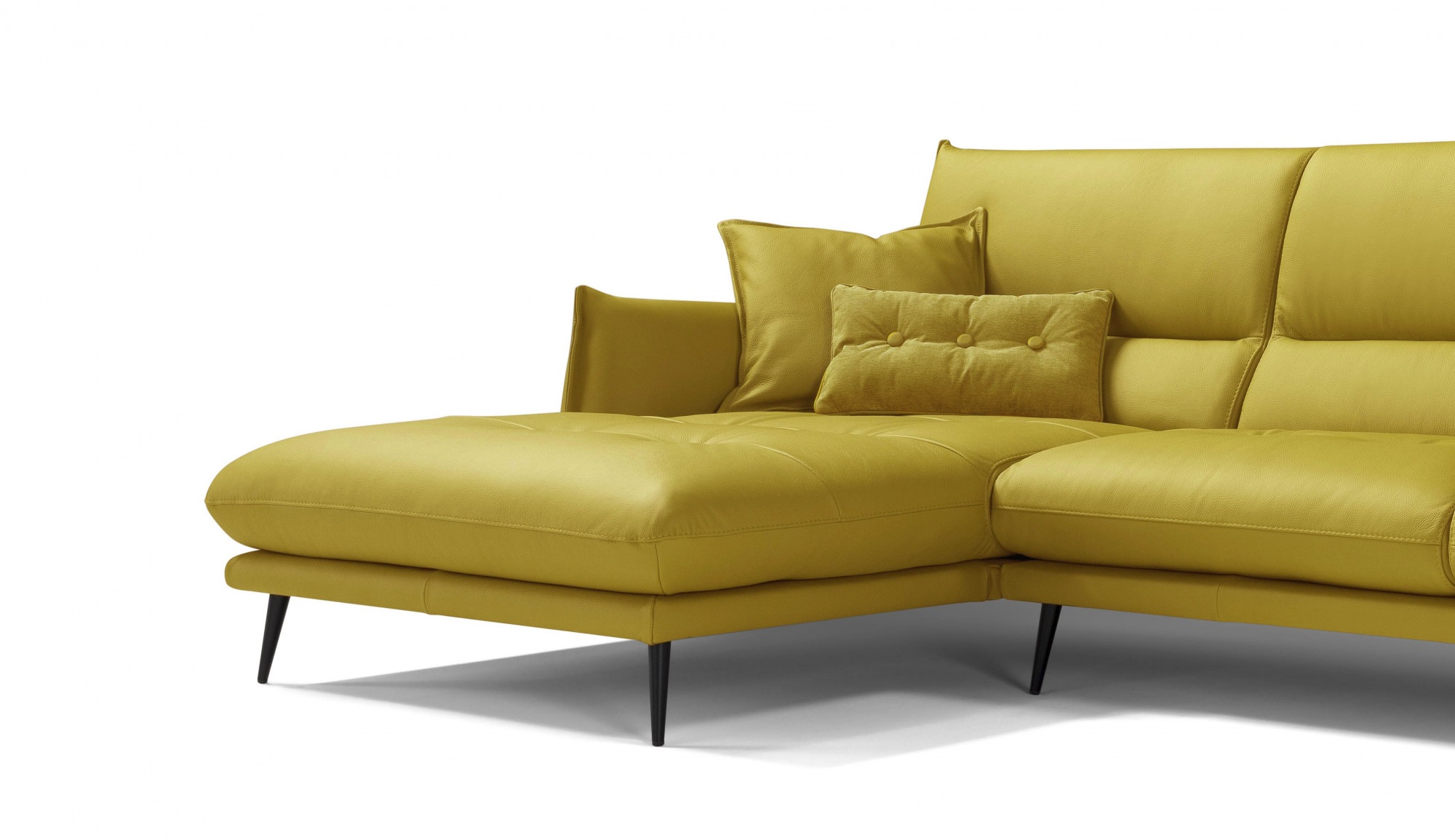Egoitaliano Ecksofa »FUNNY, hochwertiges und aktuelles Design, bequeme Rückenlehne«, hochwertiger Sitzkomfort, L-Form