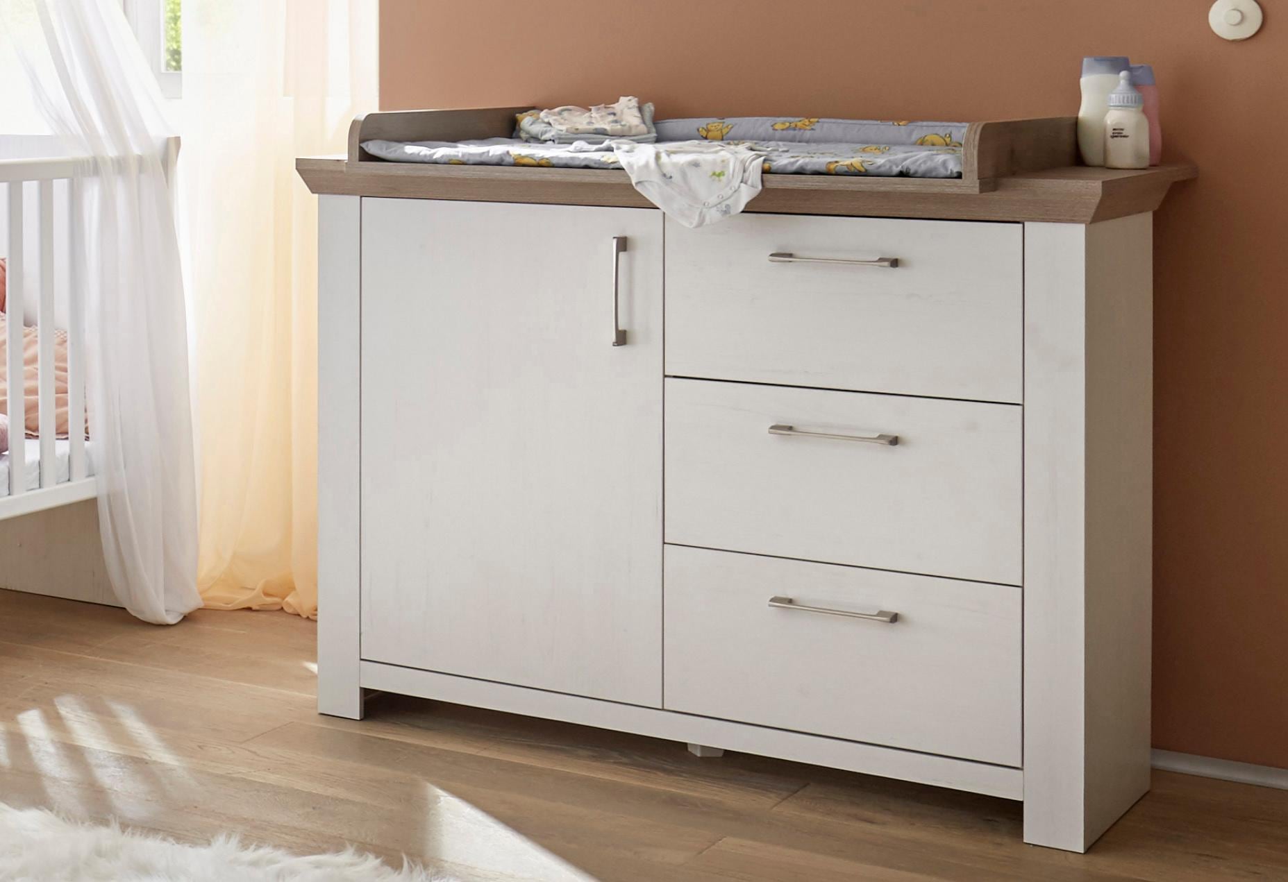 Mäusbacher Babyzimmer-Komplettset »Stralsund«, (Set, 3 St., Bett, Wickelkommode, Schrank)