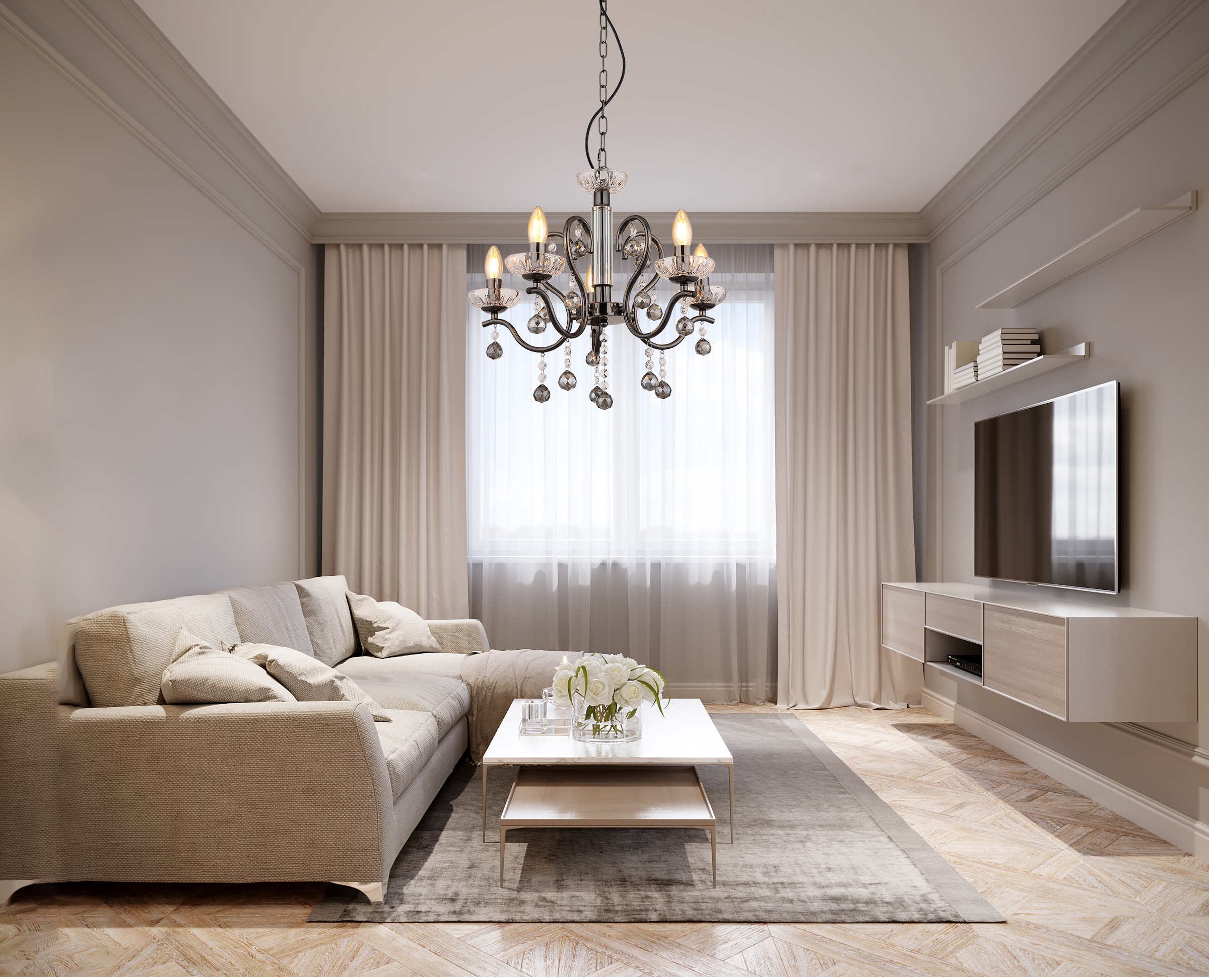 GLOBO LIGHTING Hängeleuchte »CAMILA«, Leuchtmittel E14 | ohne Leuchtmittel, Hängelampe/Pendelleuchte/Esszimmer/Wohnzimmer/Esstisch