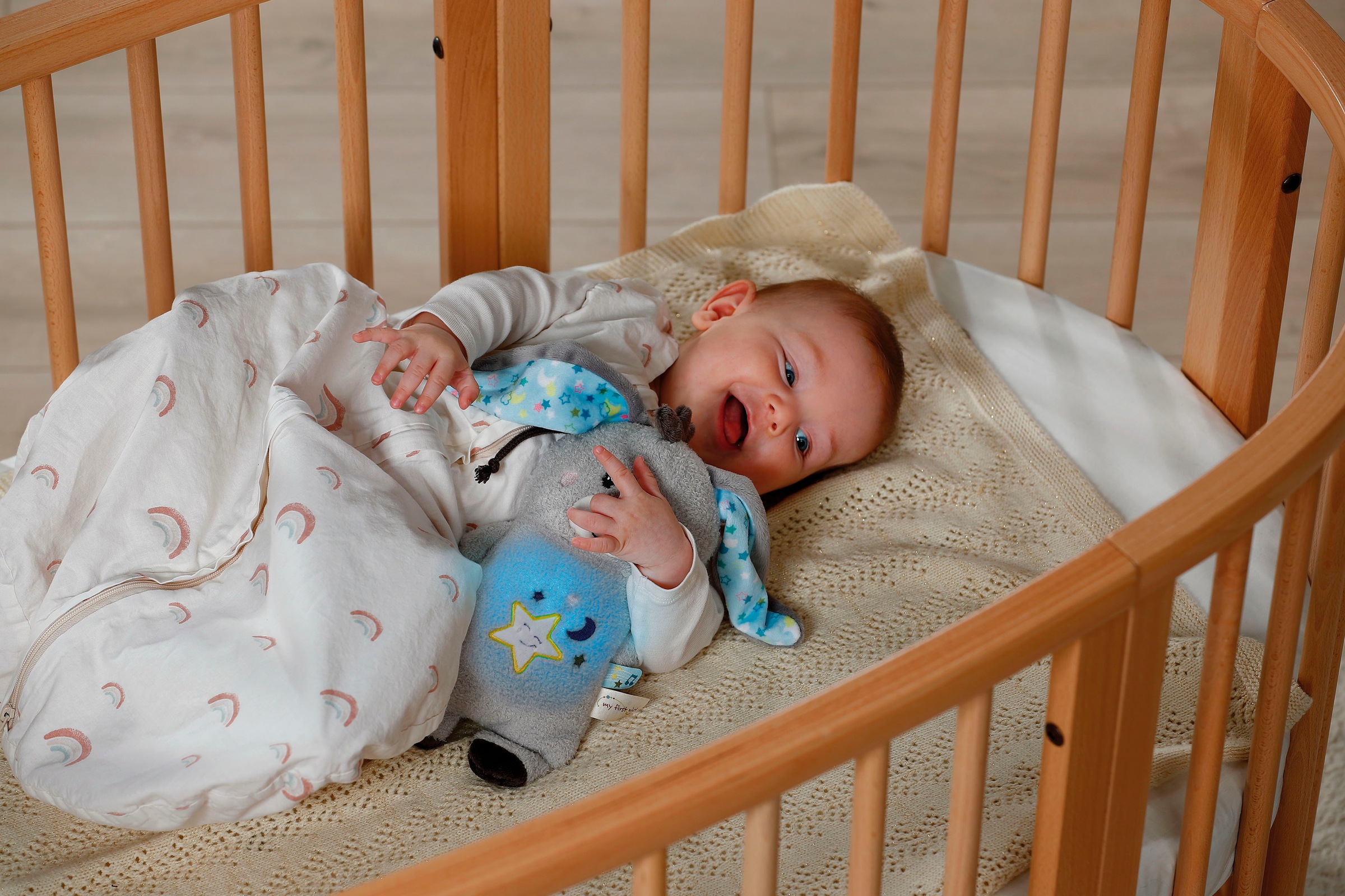 Nici Kuscheltier »My First NICI, Esel Littledoo 25 cm«, Baby Einschlafhilfe; mit Licht und Sound