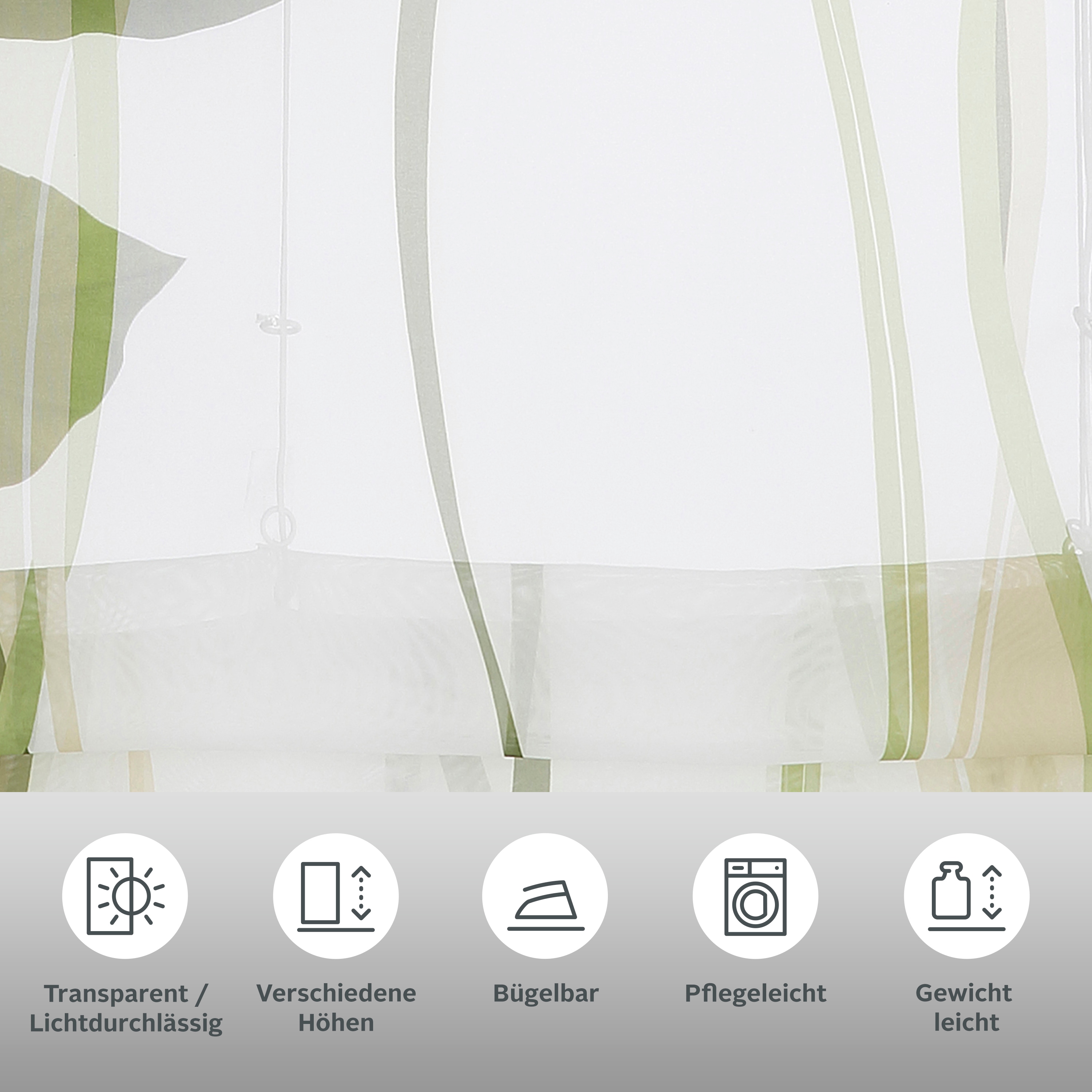 Thumbnail - OTTO home Raffrollo "Dimona" mit Schlaufen Transparent, Voile, Polyester