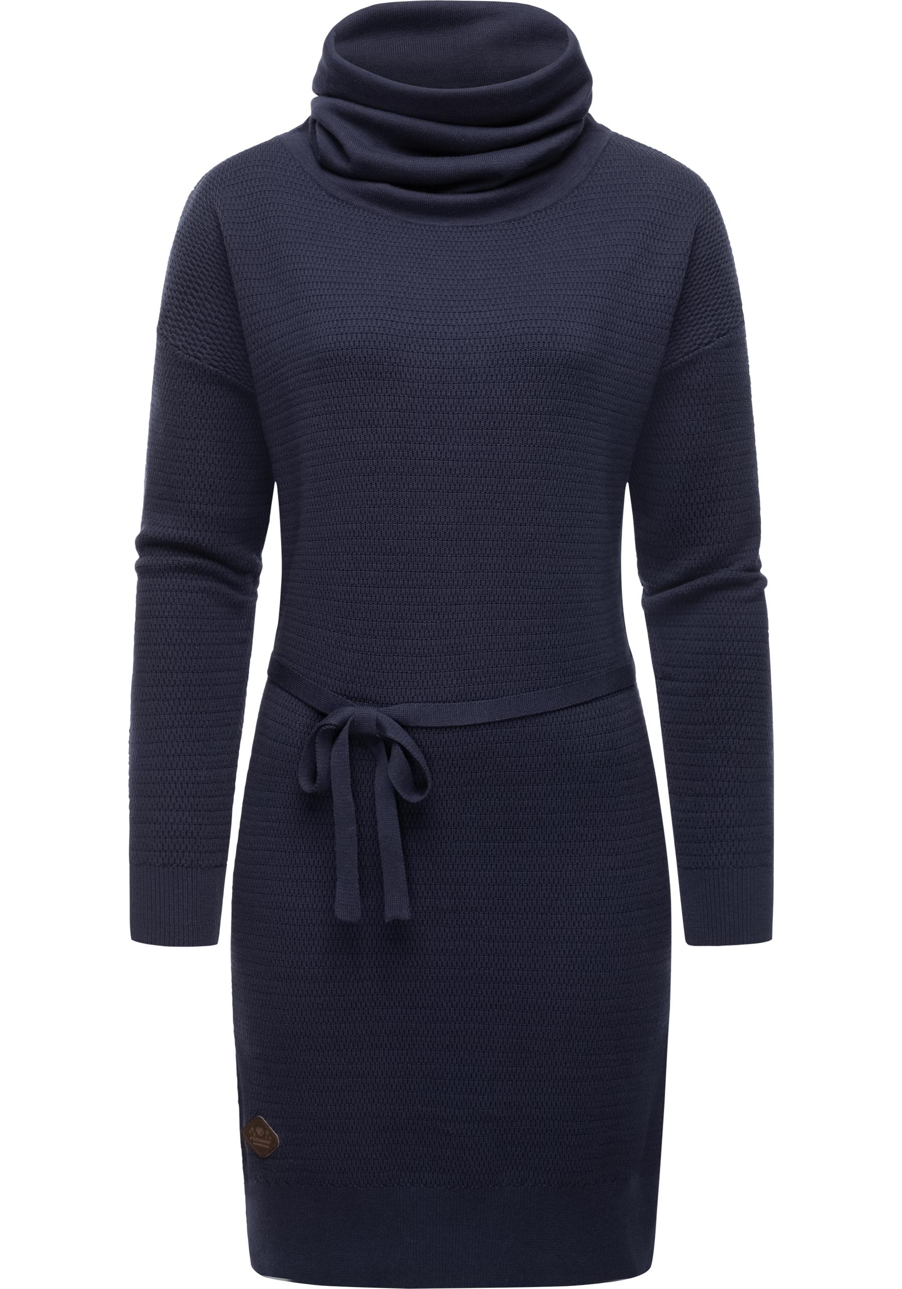 Ragwear Sweatkleid "Babett Dress Intl." Ohne Taschen warmes Winterkleid mit breitem Rollkragen
