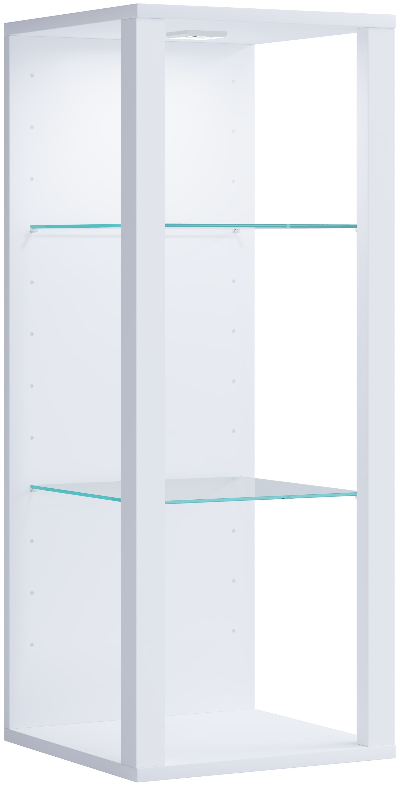 VCM Wandregal "Holz Glas Wandvitrine Wandregal Glasol MW" 1 Stk. tlg.