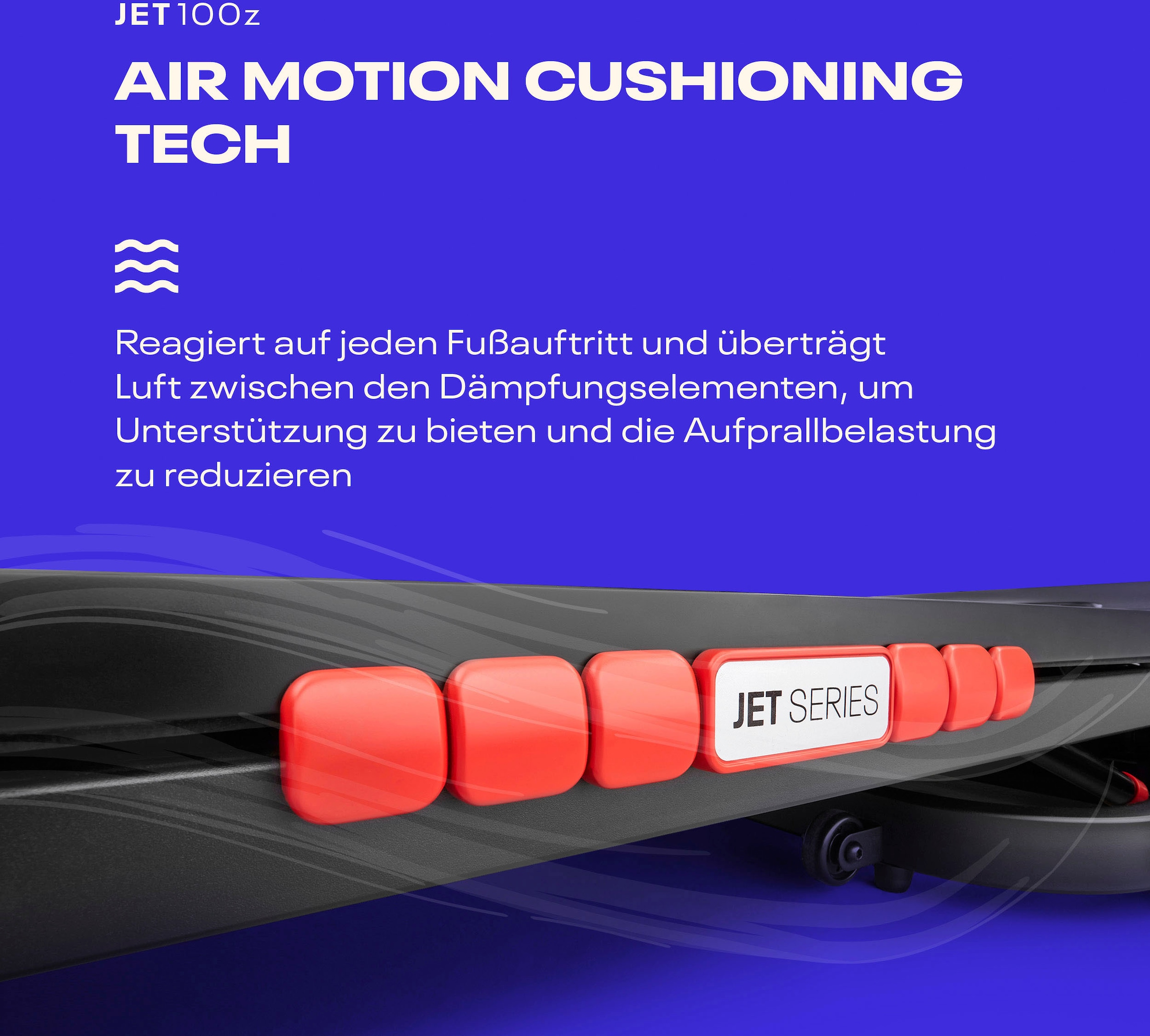 Reebok Laufband »Jet 100z«, mit LED-Display und eingebauten Handpulssensoren