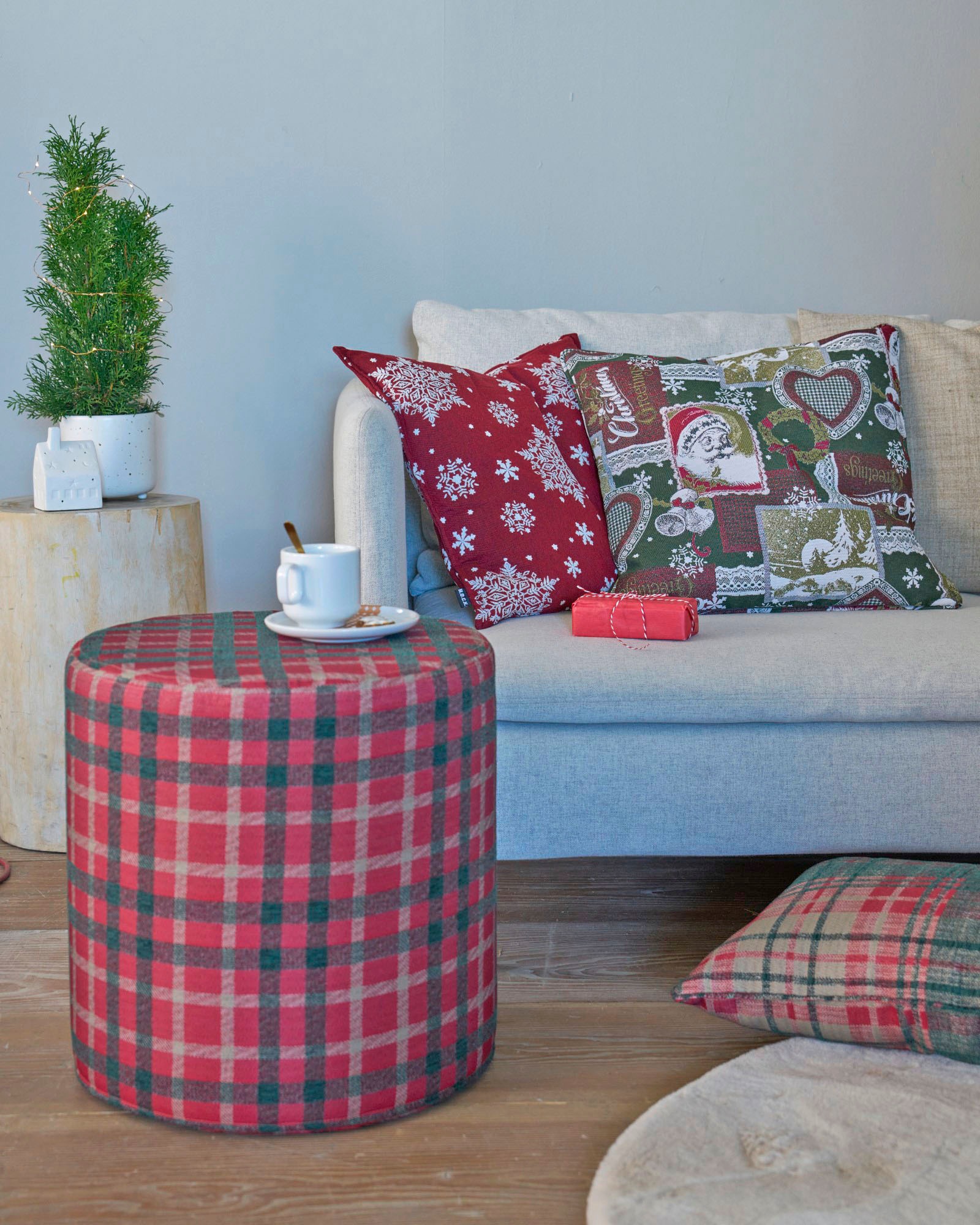 H.O.C.K. Dekokissen "Snow Flakes" Schneeflocke, traditionell, bestickte Sch günstig online kaufen