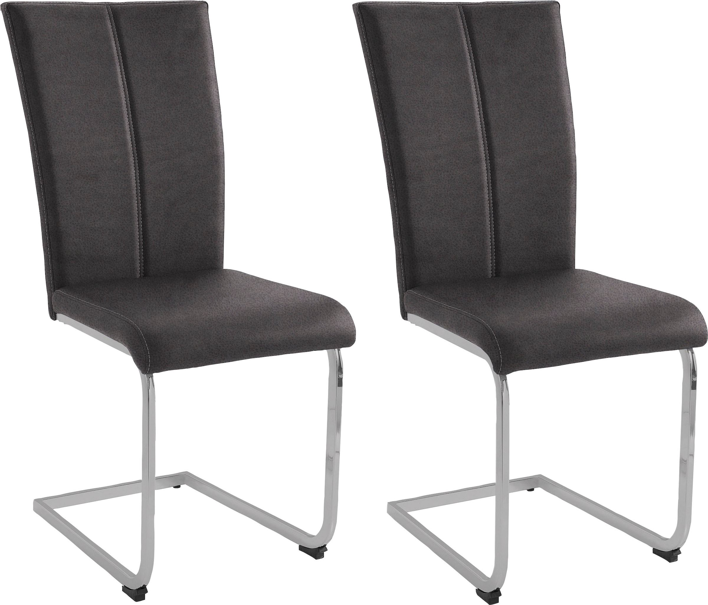 Home affaire Freischwinger "Nils" (Set) 2 Stk. Microfaser VINTAGE Stuhl bel günstig online kaufen