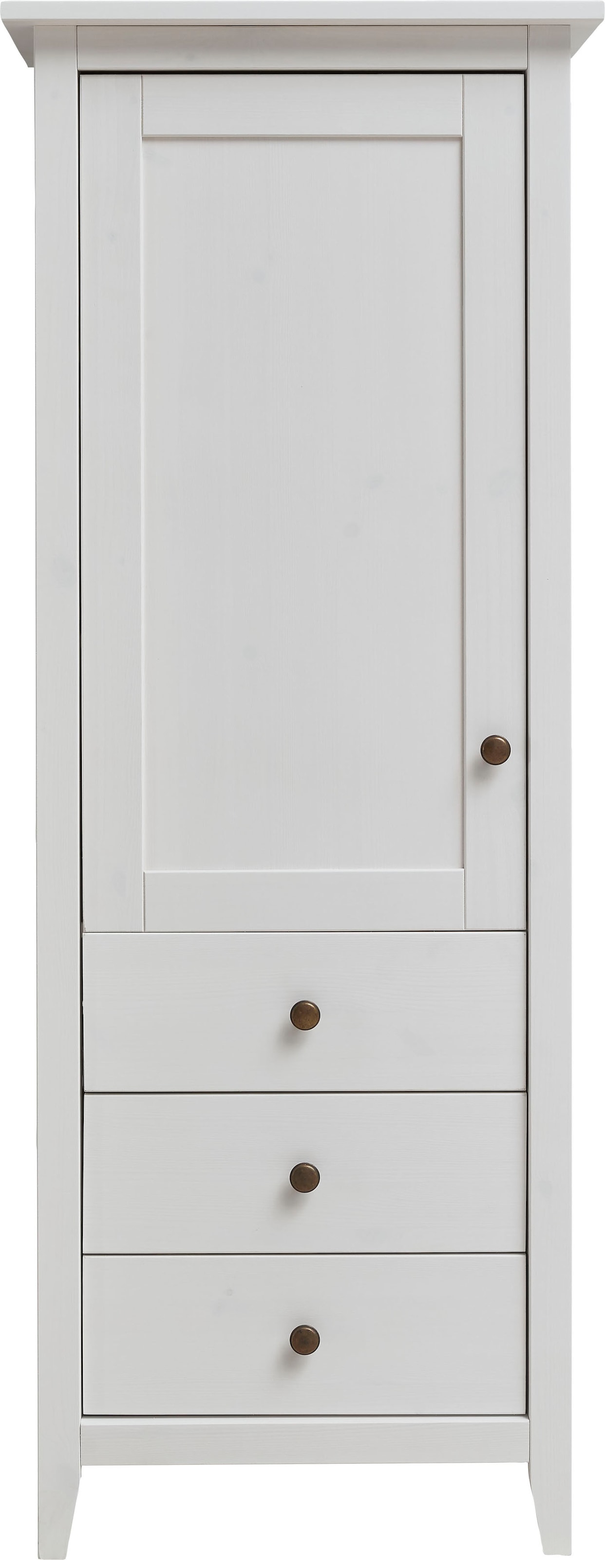 Wohnglücklich by Infantil Highboard »Solvita«, Kommode, Schrank, Hochschrank, Kiefer massiv, Breite 58 cm, Landhaus