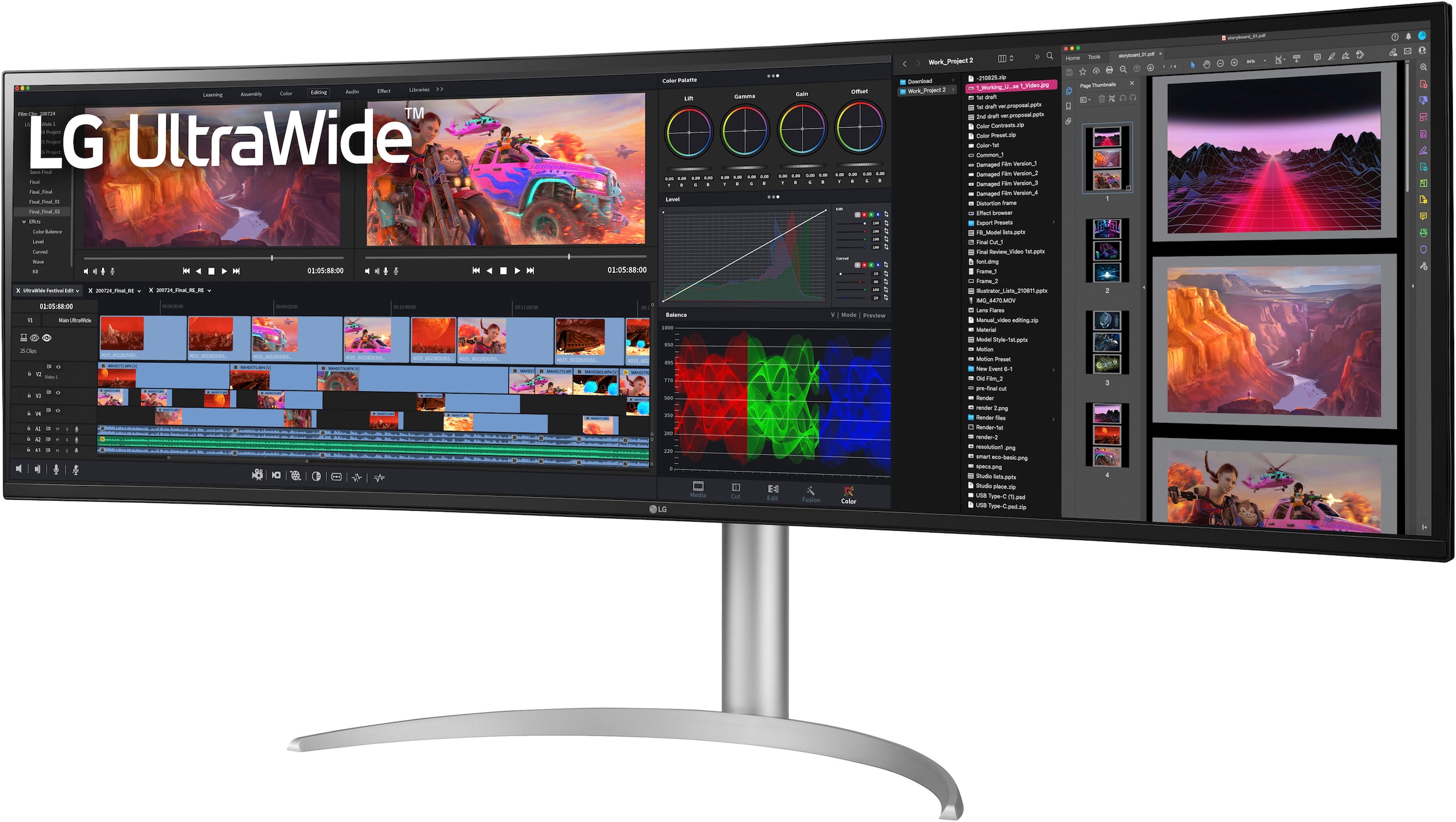 LG LED-Monitor »49WQ95C-W«, 124 cm/49 Zoll, 5120 x 1440 px, DQHD, 5 ms Reaktionszeit, 144 Hz