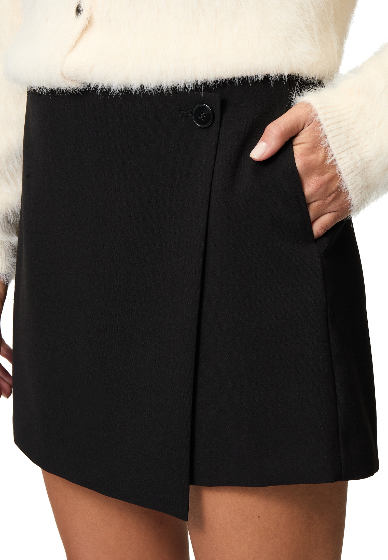 Zero Minirock »zero Skort mit Überschlag vorn«, Wickeldesign
