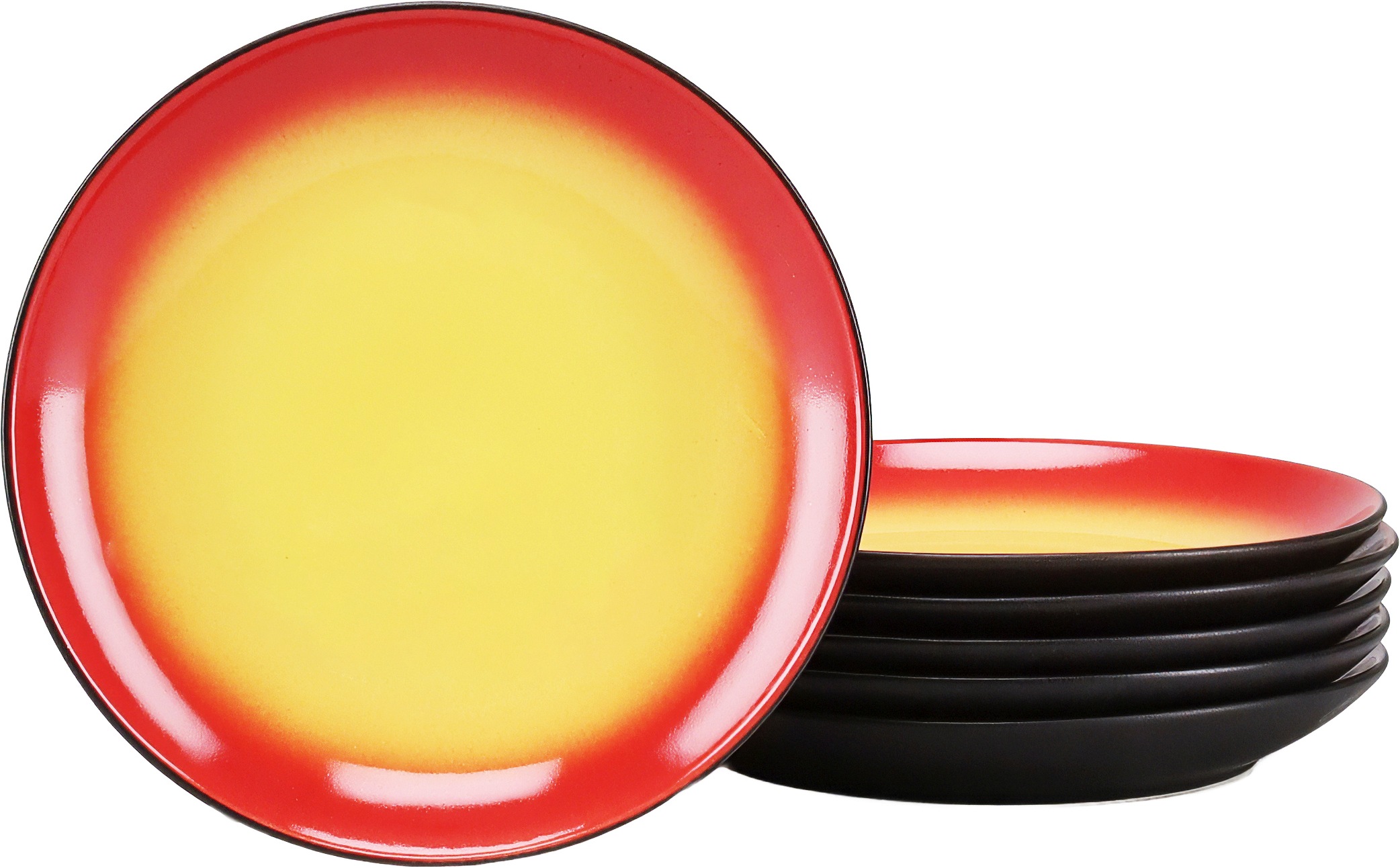CreaTable Dessertteller "Hot, Teller-Set, 6-tlg." Moderne Coupeform, außergewöhnliches Design