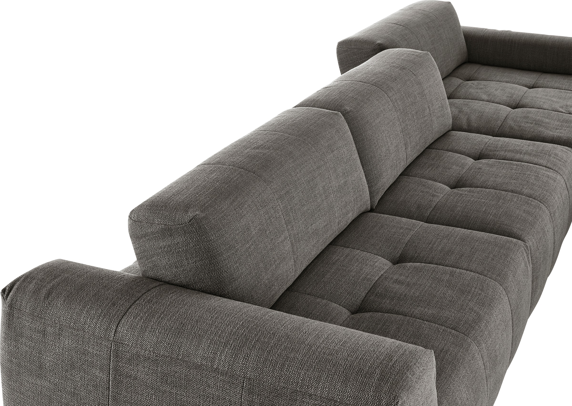 3C Candy Ecksofa »Yoshy mit Komfortfunktionen, modern und bequem, L-Form«, Zwei verschiedene Sitztiefen durch verstellbare Rückenlehne