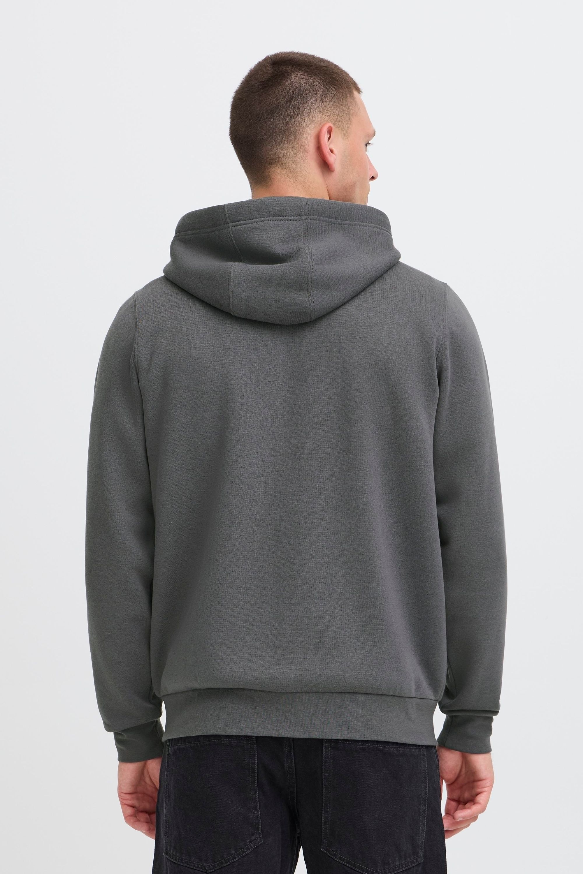 Kapuzensweatjacke BLEND "Kapuzenfleecejacke BHSunic", Herren, Gr. 3XL, grau (iron gate), Obermaterial: 80% Polyester PES. 20% Baumwolle CO., Sweatjacken 6