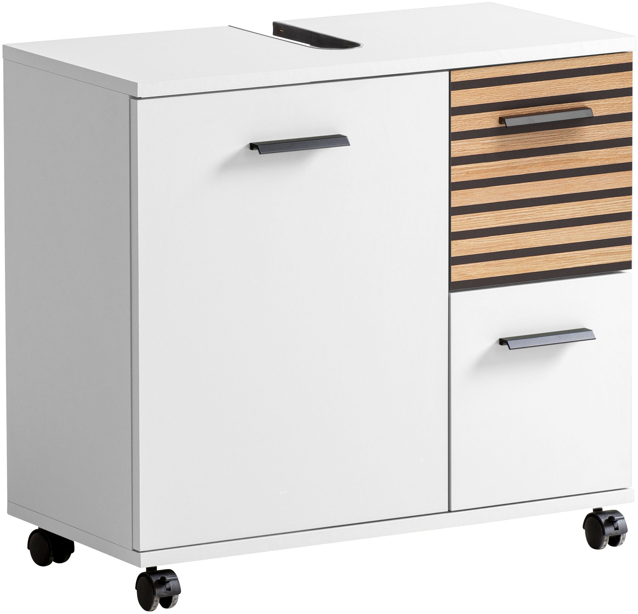 welltime Waschbeckenunterschrank "Katta, Waschbeckenunterschrank, Made in Germany, B: 65 cm" Solide Verarbeitung - Dieses Produkt ist in Deutschland gefertigt