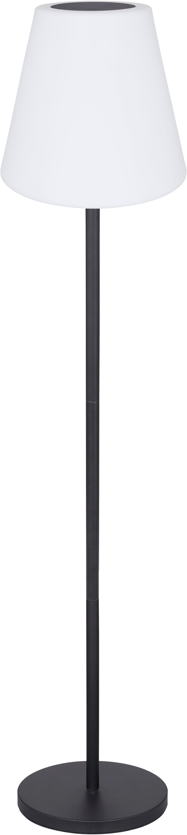 GLOBO LIGHTING LED Solarleuchte »SOLARLEUCHTE METALL« LED-Modul 1 Stk. Warmweiß Solarleuchte Schwarz, Opal, dimmbar, RGB, Fernbedienung, LED 0,1W