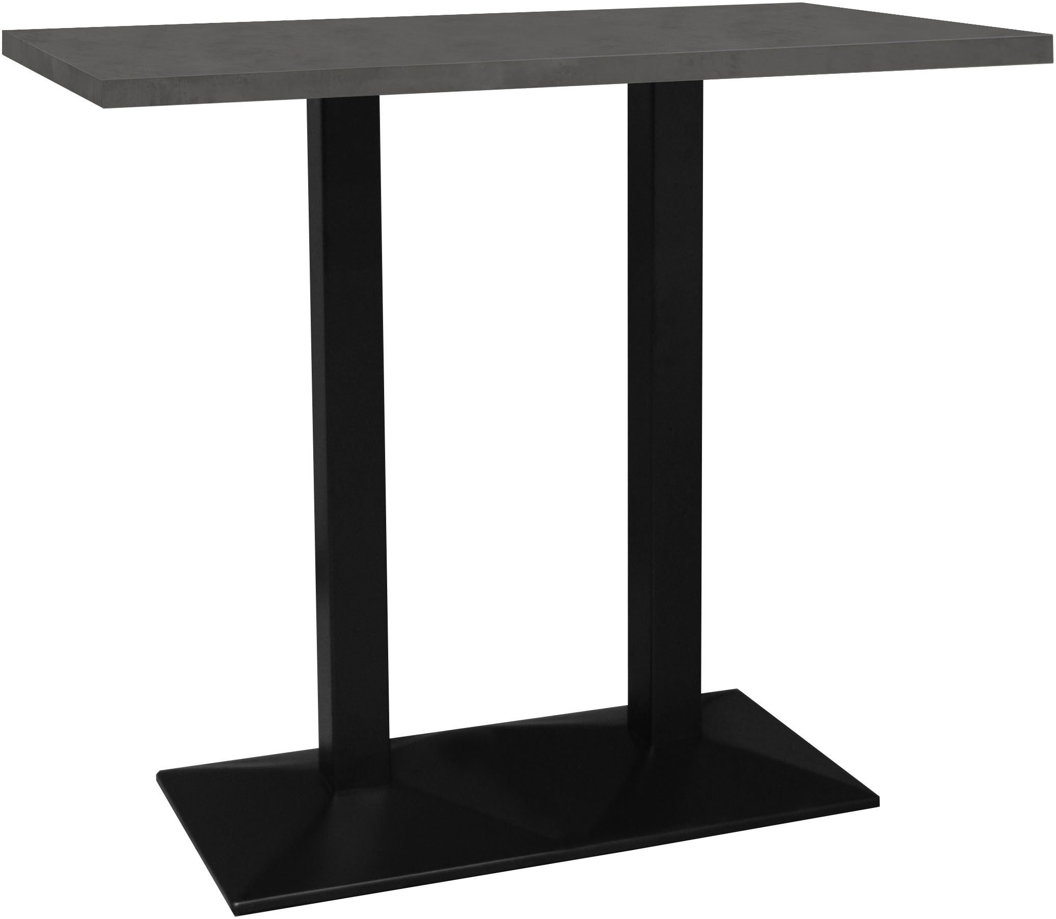 Mäusbacher Bistrotisch "Big Bistro Metall" Doppelsäulengestell, eckige Platte BHT 120x105x70 cm