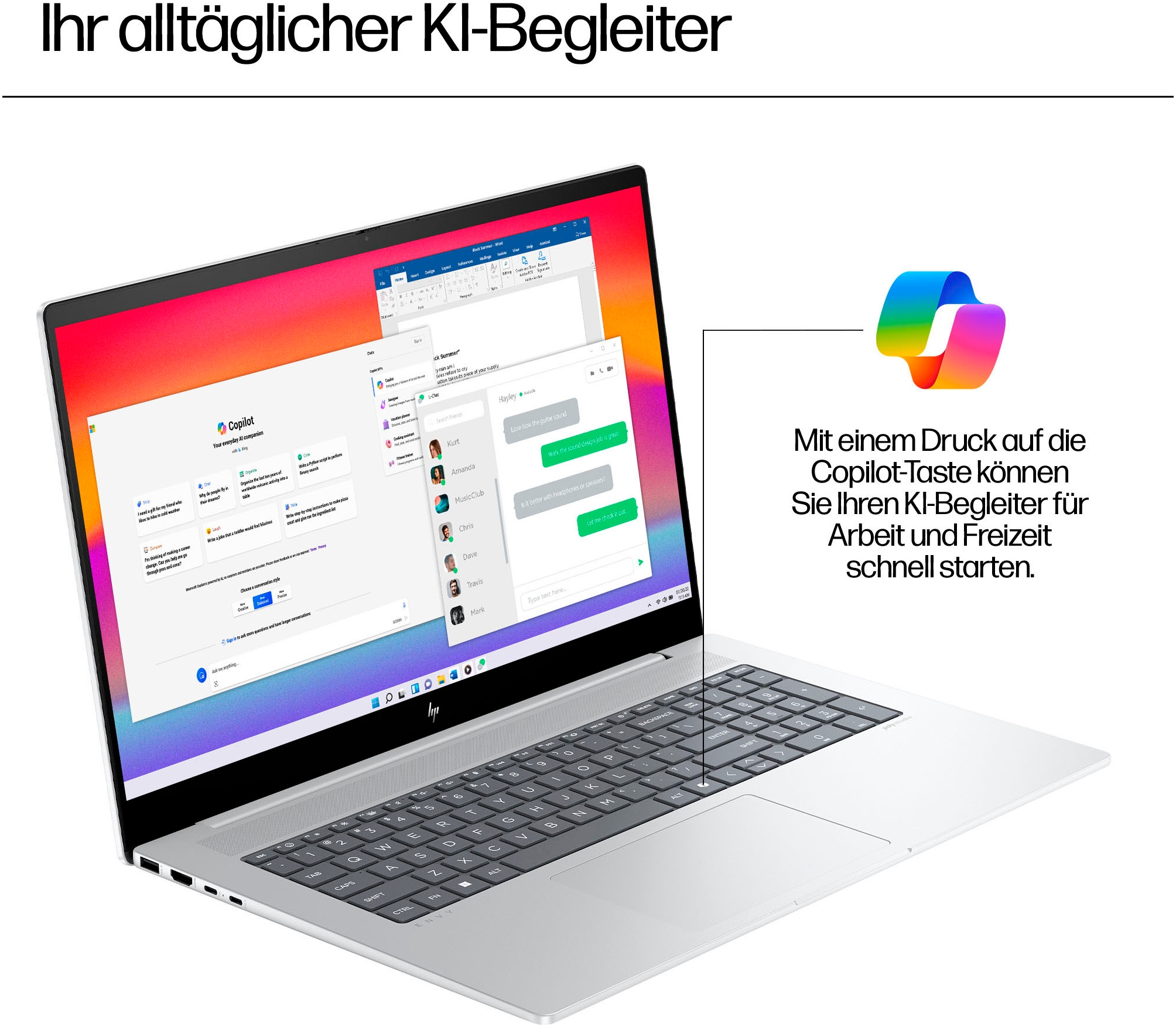 HP Notebook »17-da007«, 43,9 cm, / 17,3 Zoll, Intel, Core Ultra 7, ARC, 512 GB SSD, 17-da0074ng