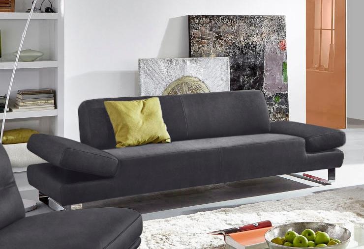 W.SCHILLIG 2-Sitzer "taboo Designsofa mit hohem Sitzkomfort, Breite 202cm, Sitztiefe 69cm" mit Übertiefe, inklusive Armlehnenverstellung