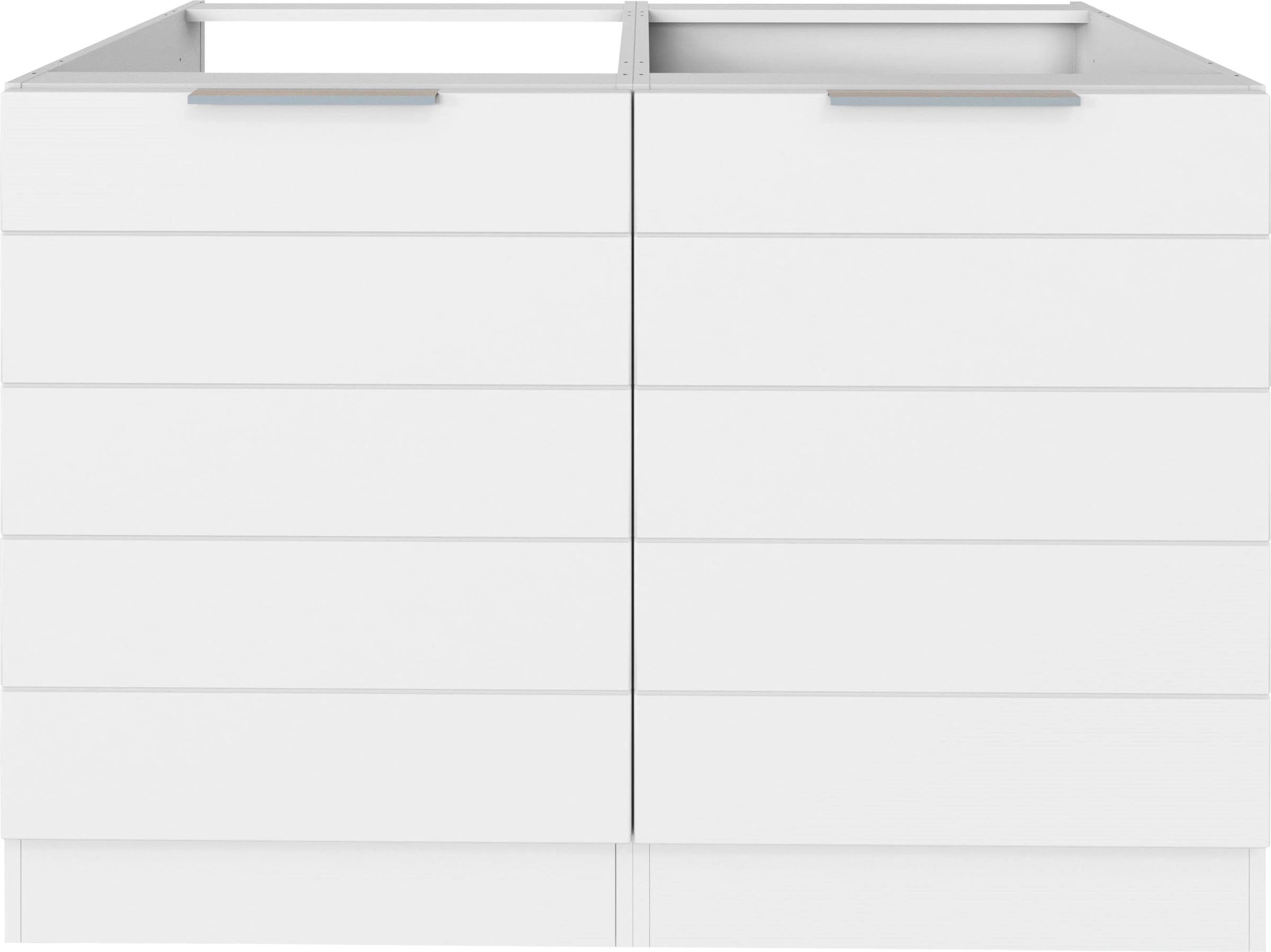 KOCHSTATION Spülenschrank »KS-Luhe«, 120 cm breit, hochwertige MDF-Fronten mit waagerechter Lisene