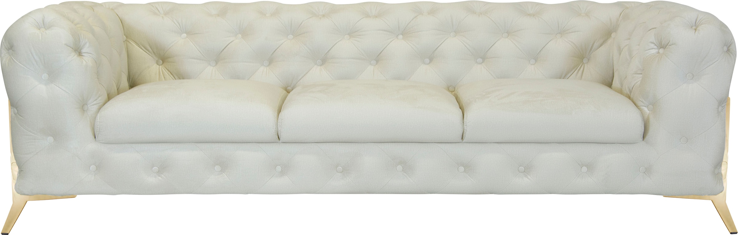 Leonique Chesterfield-Sofa "Amaury", aufwändige Knopfheftung, moderne Chesterfield Optik, Fußfarbe wählbar