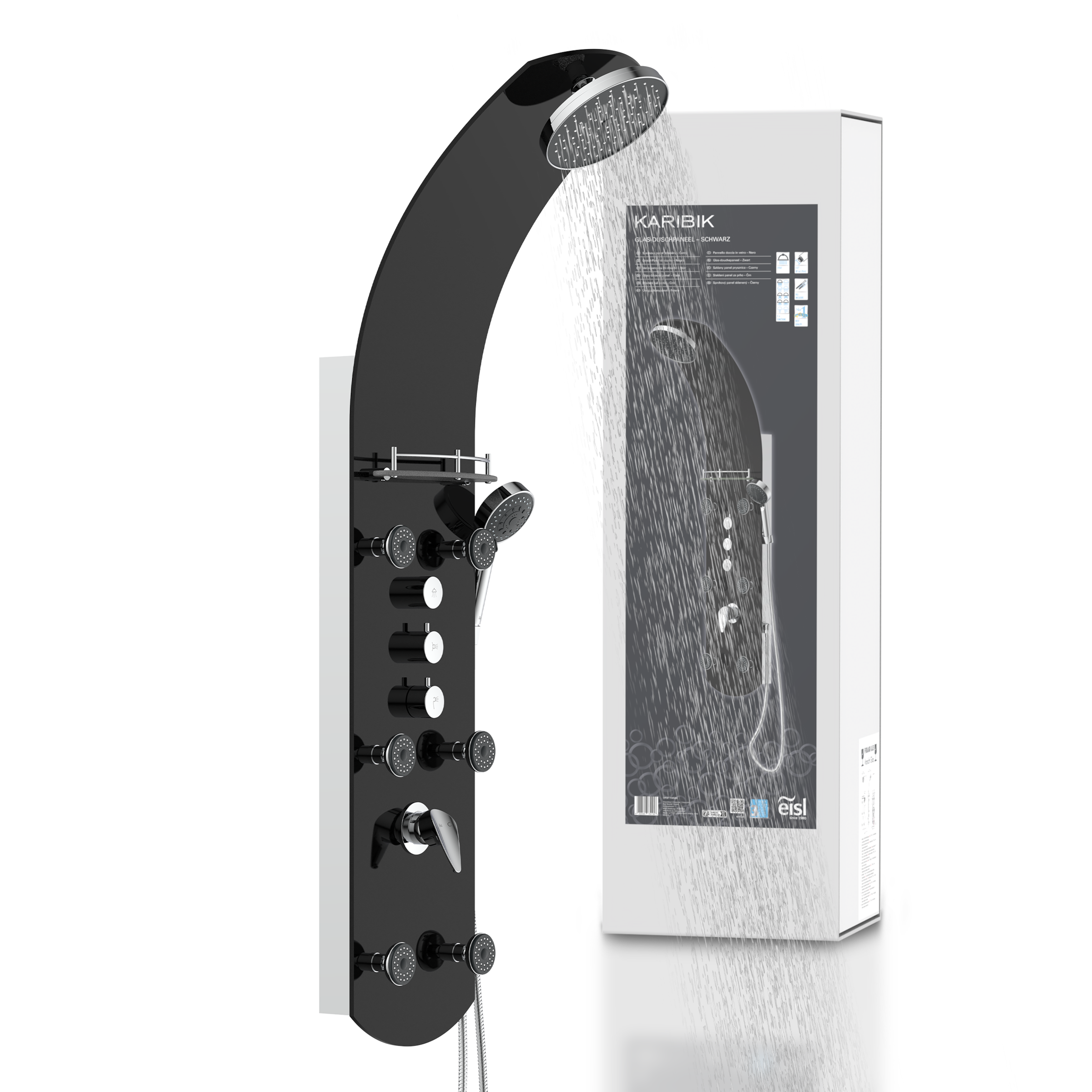Eisl Duschsäule »KARIBIK« 6 Massagedüsen, Wellness Duschsystem mit Armatur und Regendusche