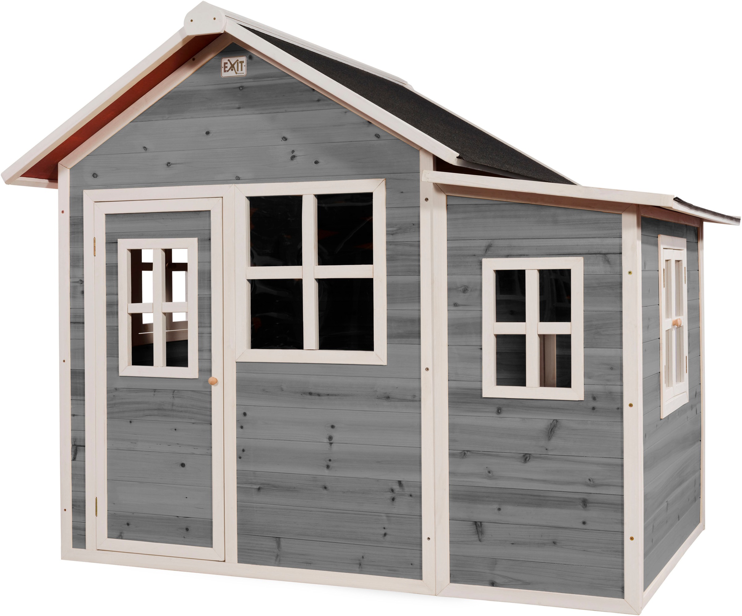 Spielhaus EXIT "Loft 150", grau, Spielhäuser, KinderB:191cm H:160cm T:149cm, Holz, Spielhaus, B:191cm H:160cm T:149cm - Einheitsgröße
