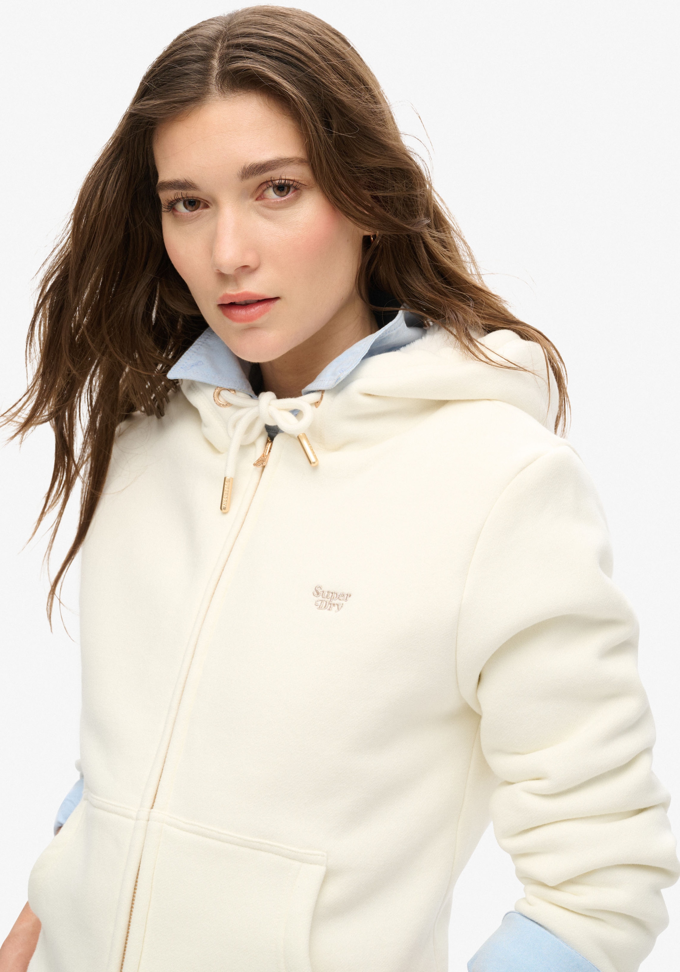 Superdry Kapuzensweatjacke "ESSENTIAL BORG LINED ZIP HOOD" günstig online kaufen