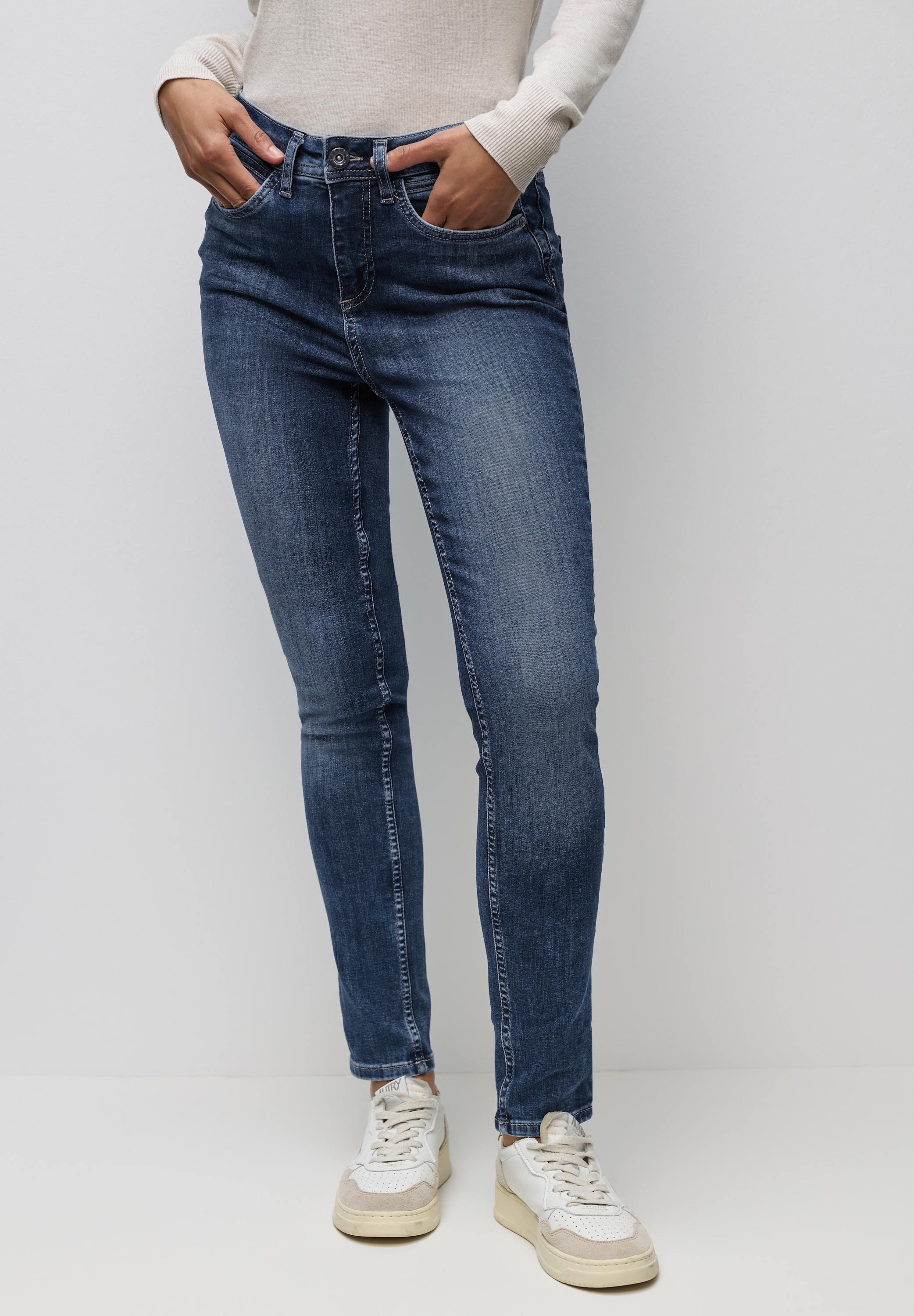 STREET ONE Slim-fit-Jeans, High Waist
