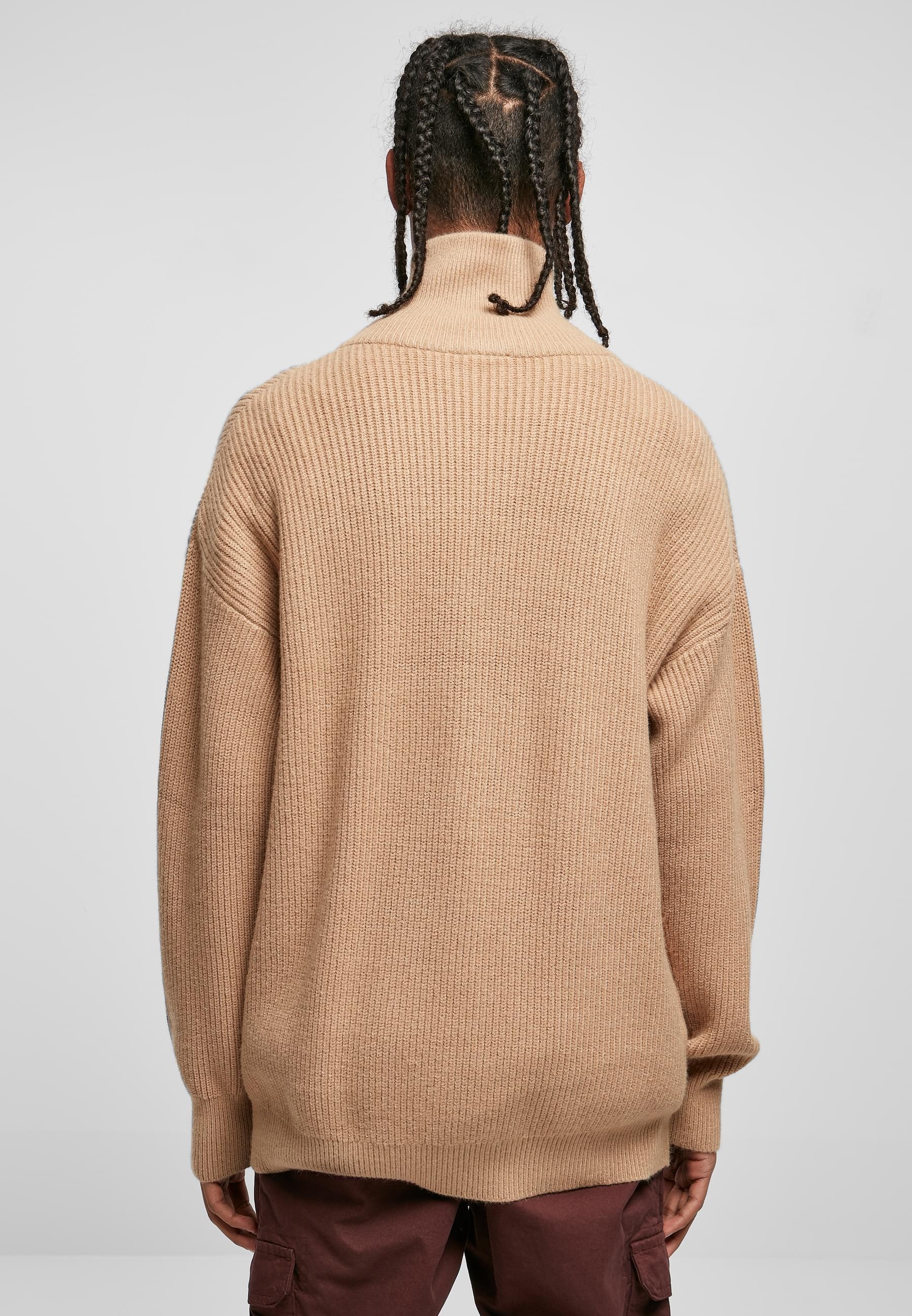 URBAN CLASSICS Sweater »Urban Classics Herren Oversized Knitted Troyer« 1 Stk. tlg.